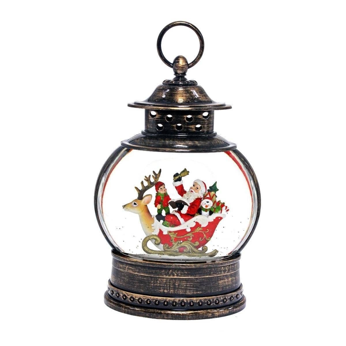 Cotton Candy - Xmas Round Lantern Santa Sleigh