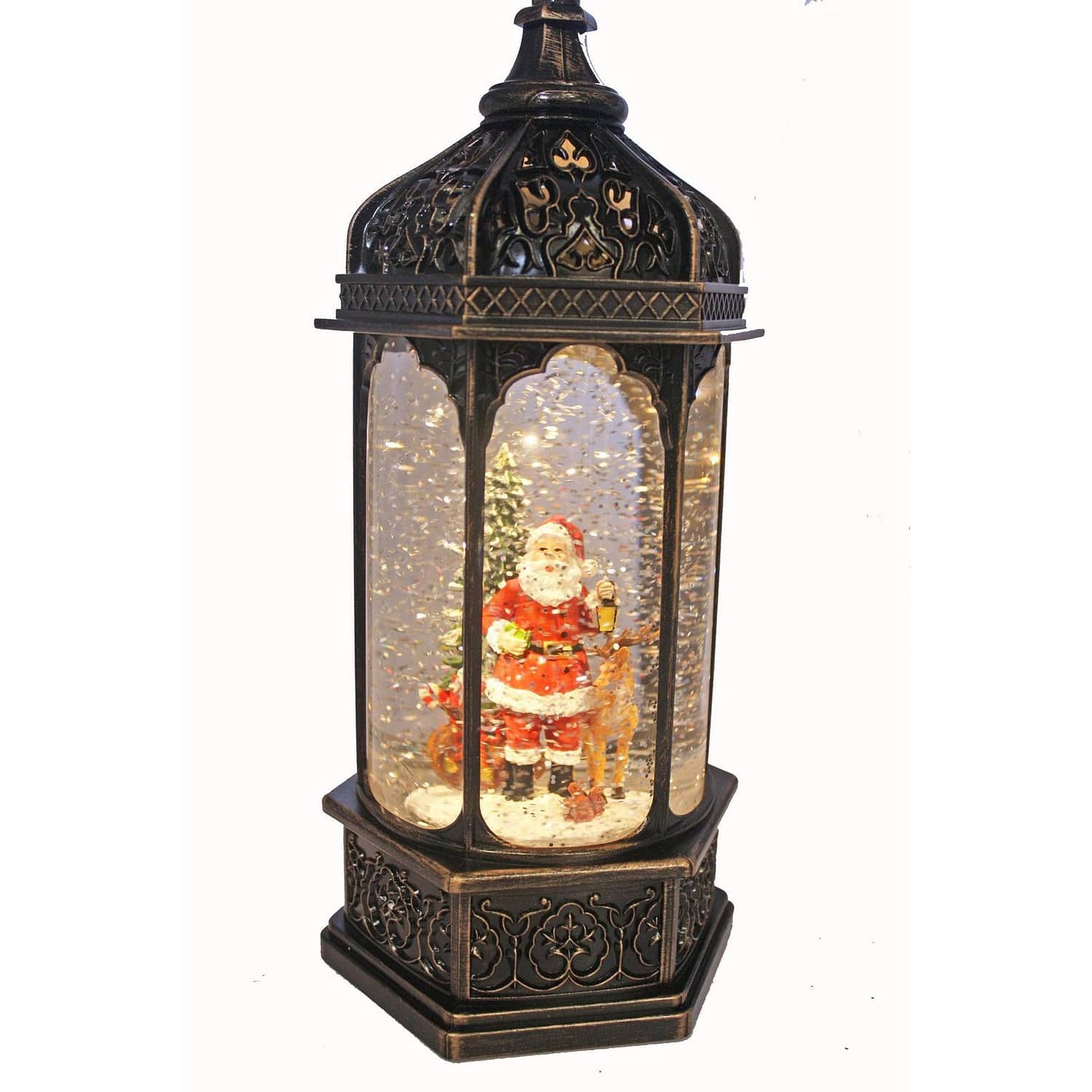 Cotton Candy - Xmas Led Hexagon Lantern Santa