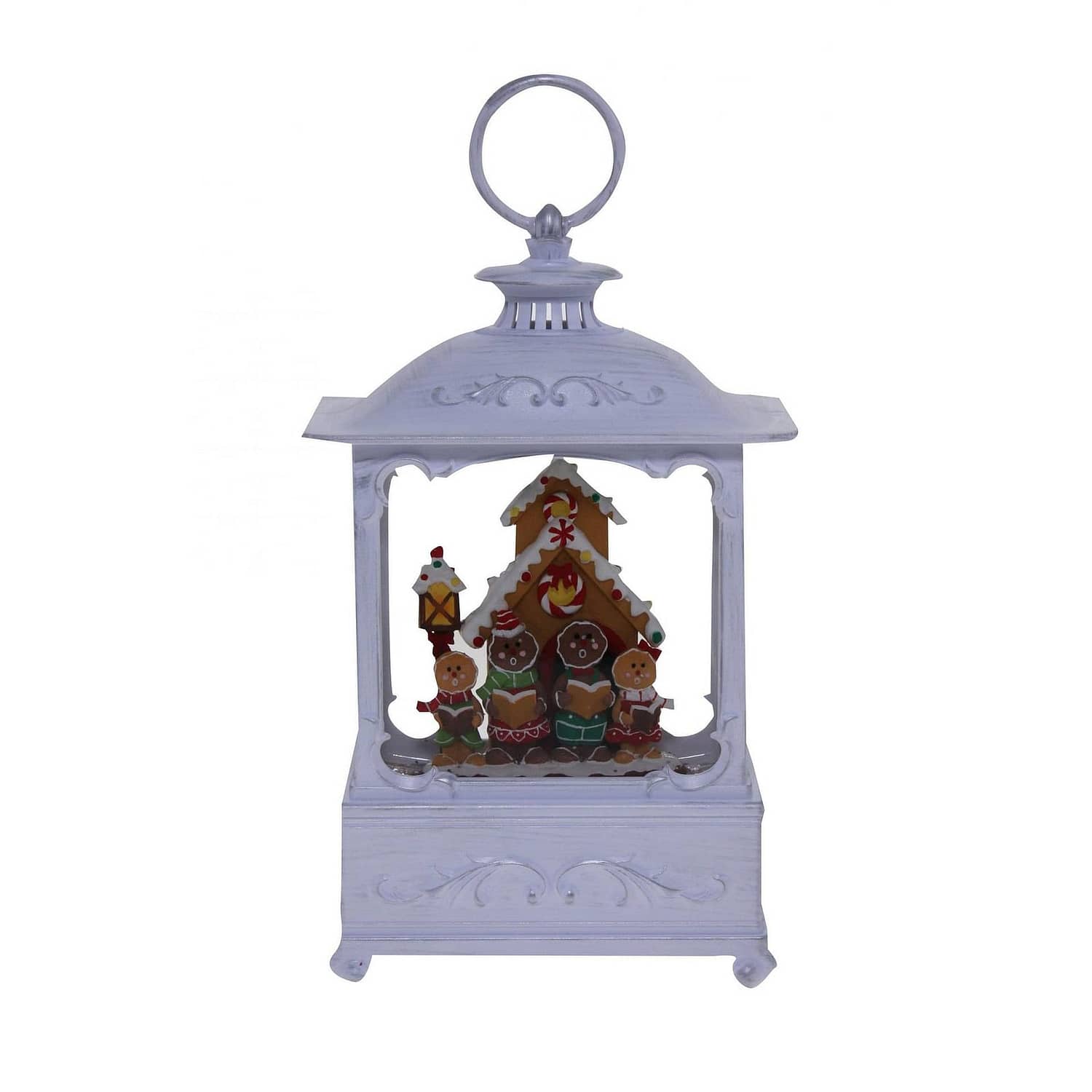 Cotton Candy - Xmas White Lantern Med Gingerbread