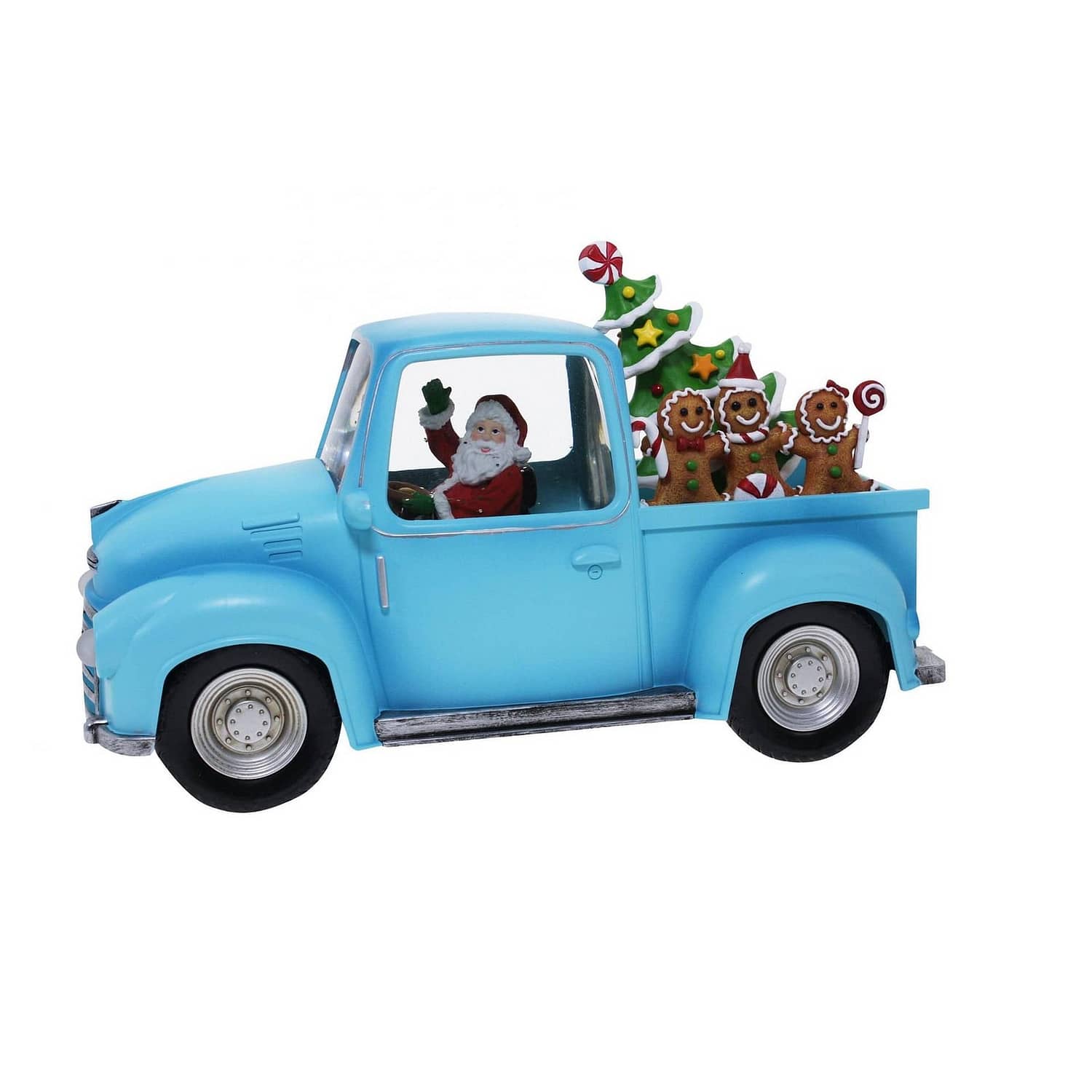 Cotton Candy - Xmas Blue Ute Led Santa With Gingerbread