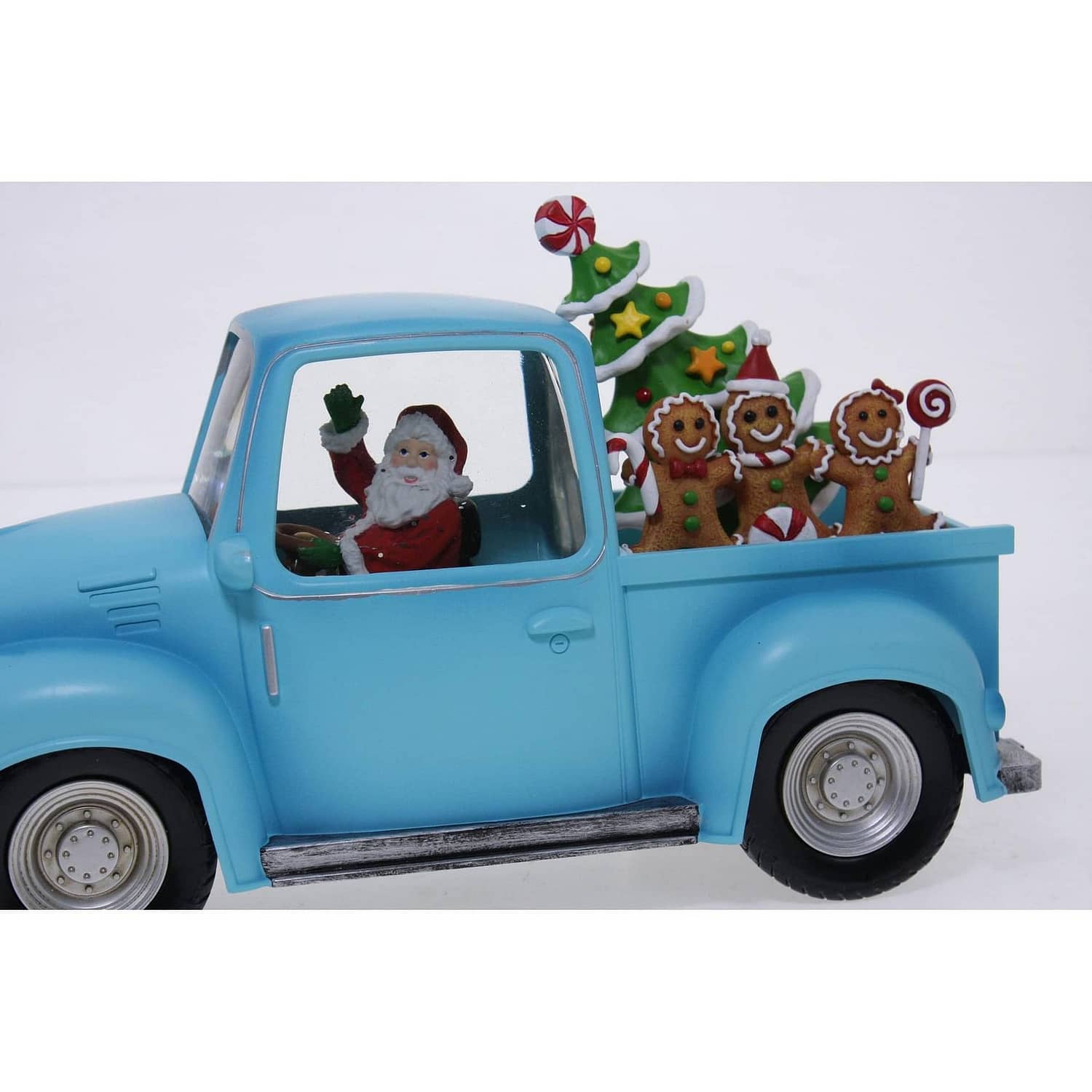 Cotton Candy - Xmas Blue Ute Led Santa With Gingerbread - Image 2