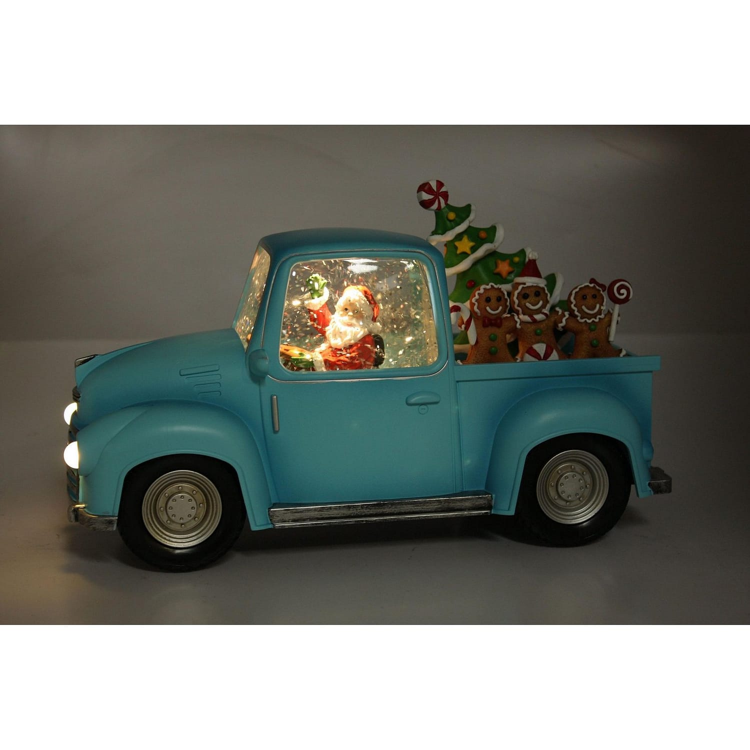Cotton Candy - Xmas Blue Ute Led Santa With Gingerbread - Image 3