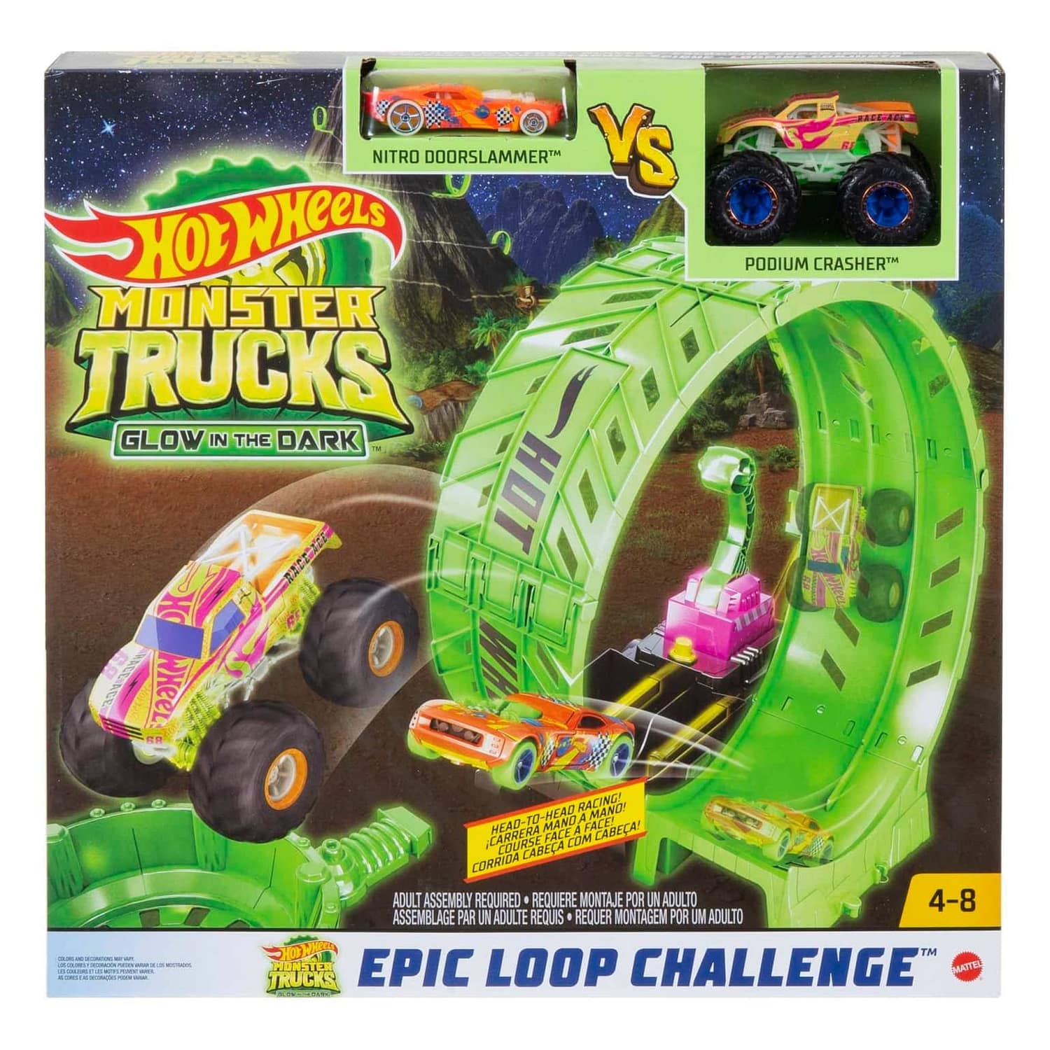 Hot Wheels® - Monster Trucks Glow-in-the Dark Epic Loop Challenge Playset