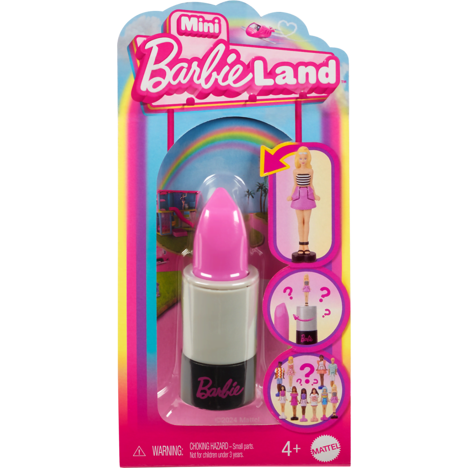 Barbie - Mini Barbieland Fashionistas Dolls 1.5-inch Dolls In Lipstick Tube Surprise Reveal - Mattel