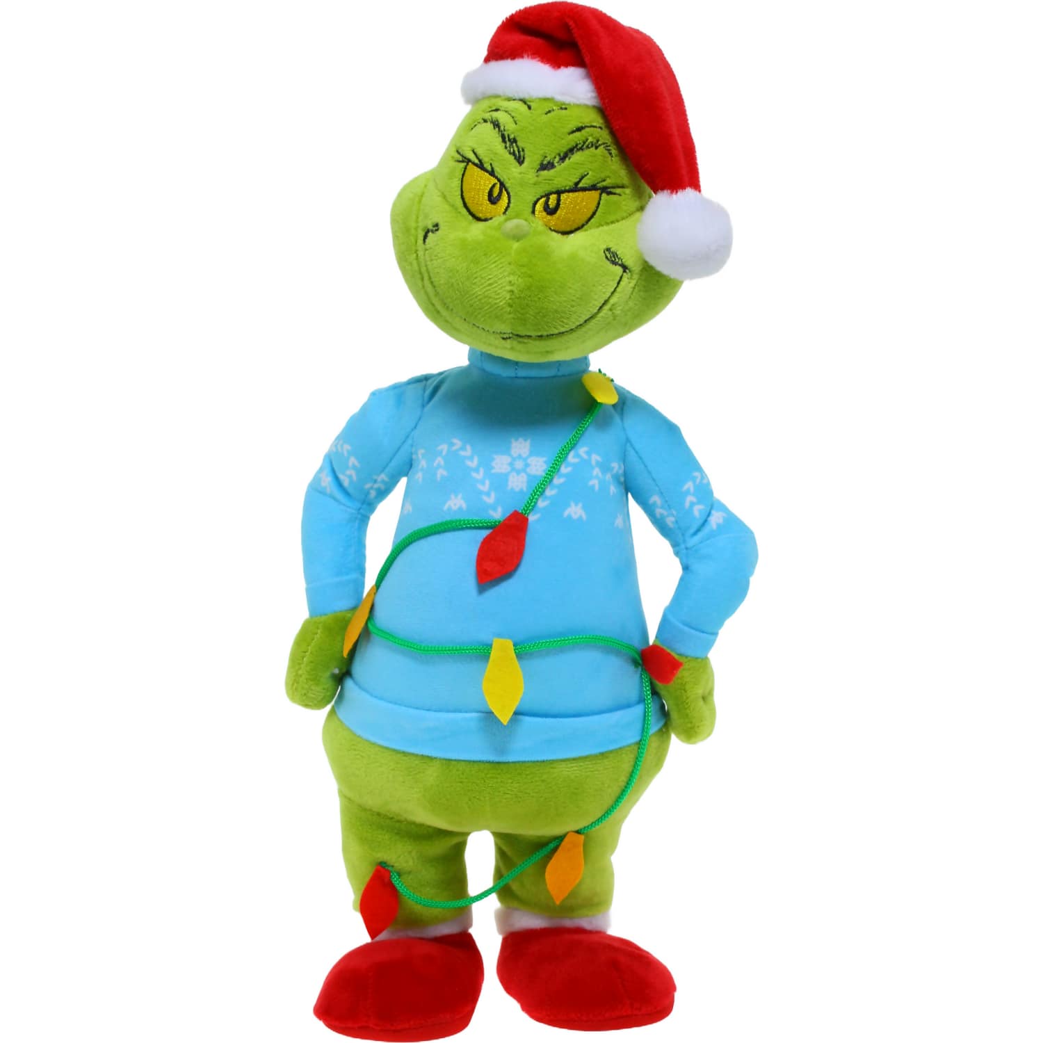 Cotton Candy - Xmas Dr. Seuss Grinch Side Stepper Blue Sweater - Plush Christmas