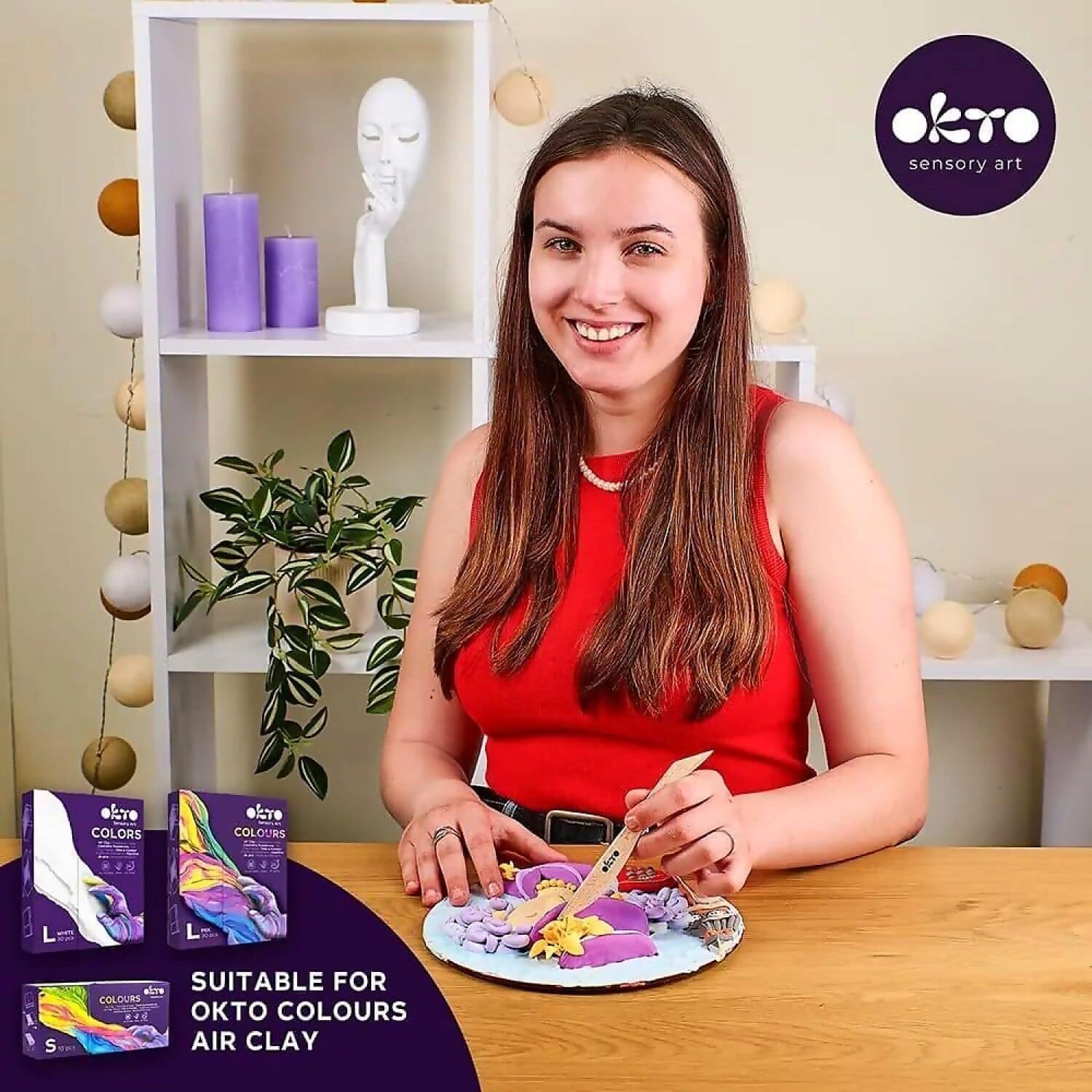 OKTO Sensory Art - 15cm Wooden Modeling Tool - Image 5