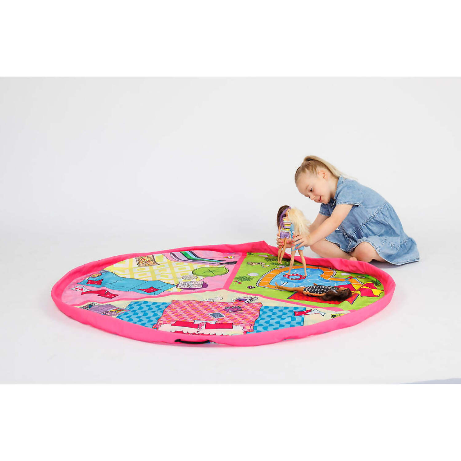 Barbie - Malibu Play Pouch Toy Storage Bag & Mat - Mattel - Image 5