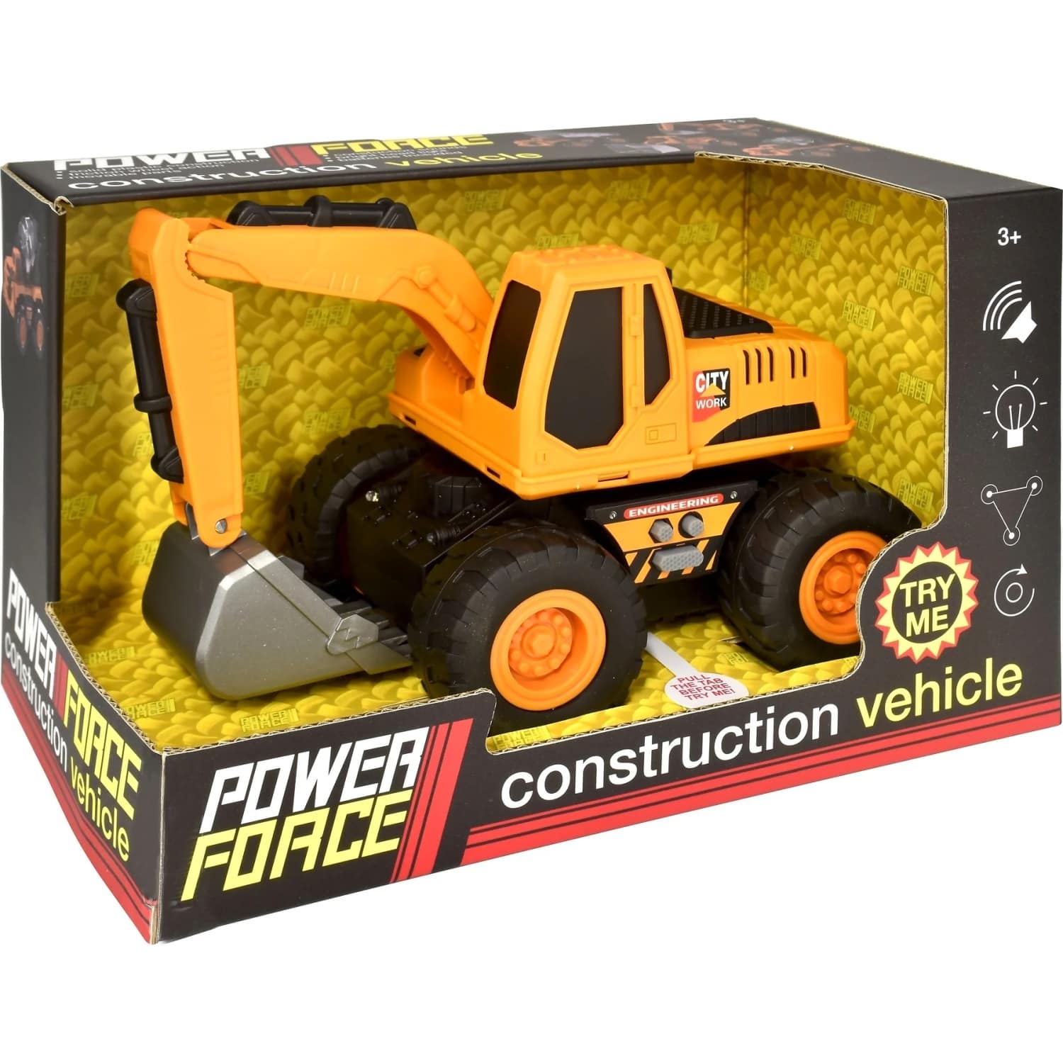 Power Force - Construction Vehicle Excavator with Light & Sound - Image 2
