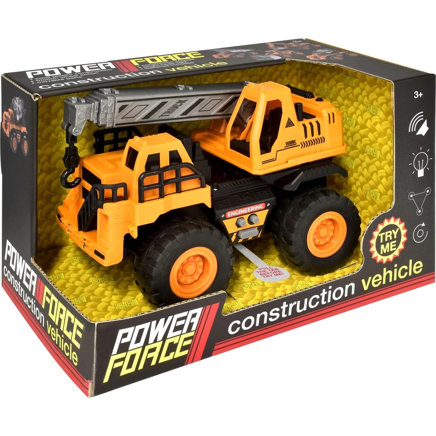 Power Force - Construction Vehicle Crane with Light & Sound - Image 2