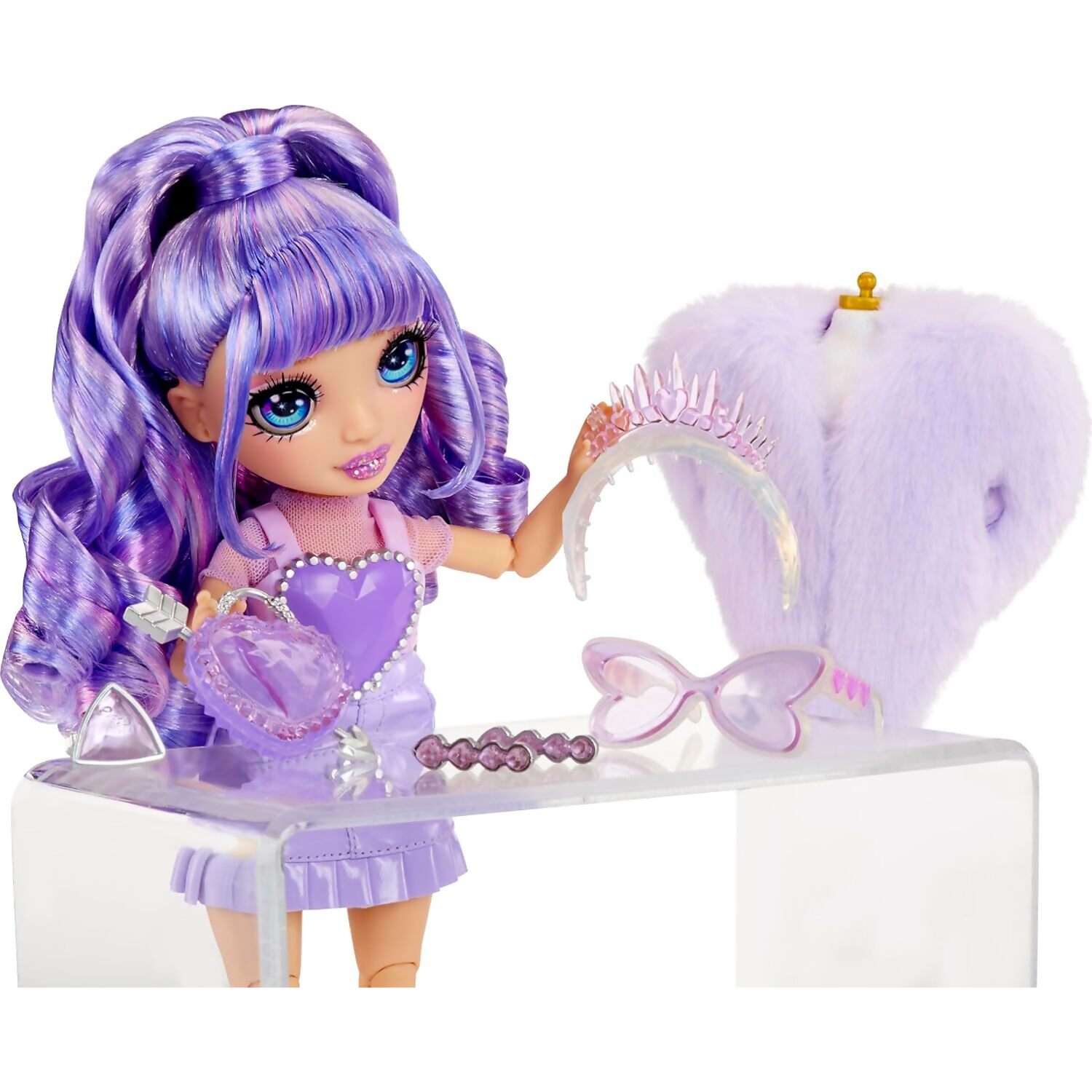 Rainbow High - Creative Crystals Violet Willow 28cm Fashion Doll & Accessories DIY - Image 4