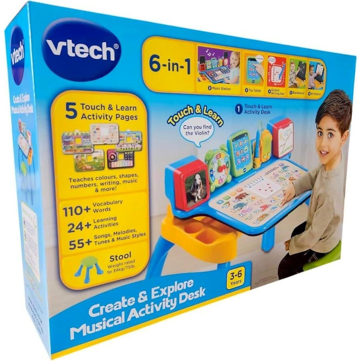 VTech - Create & Explore Musical Activity Desk 6-in-1