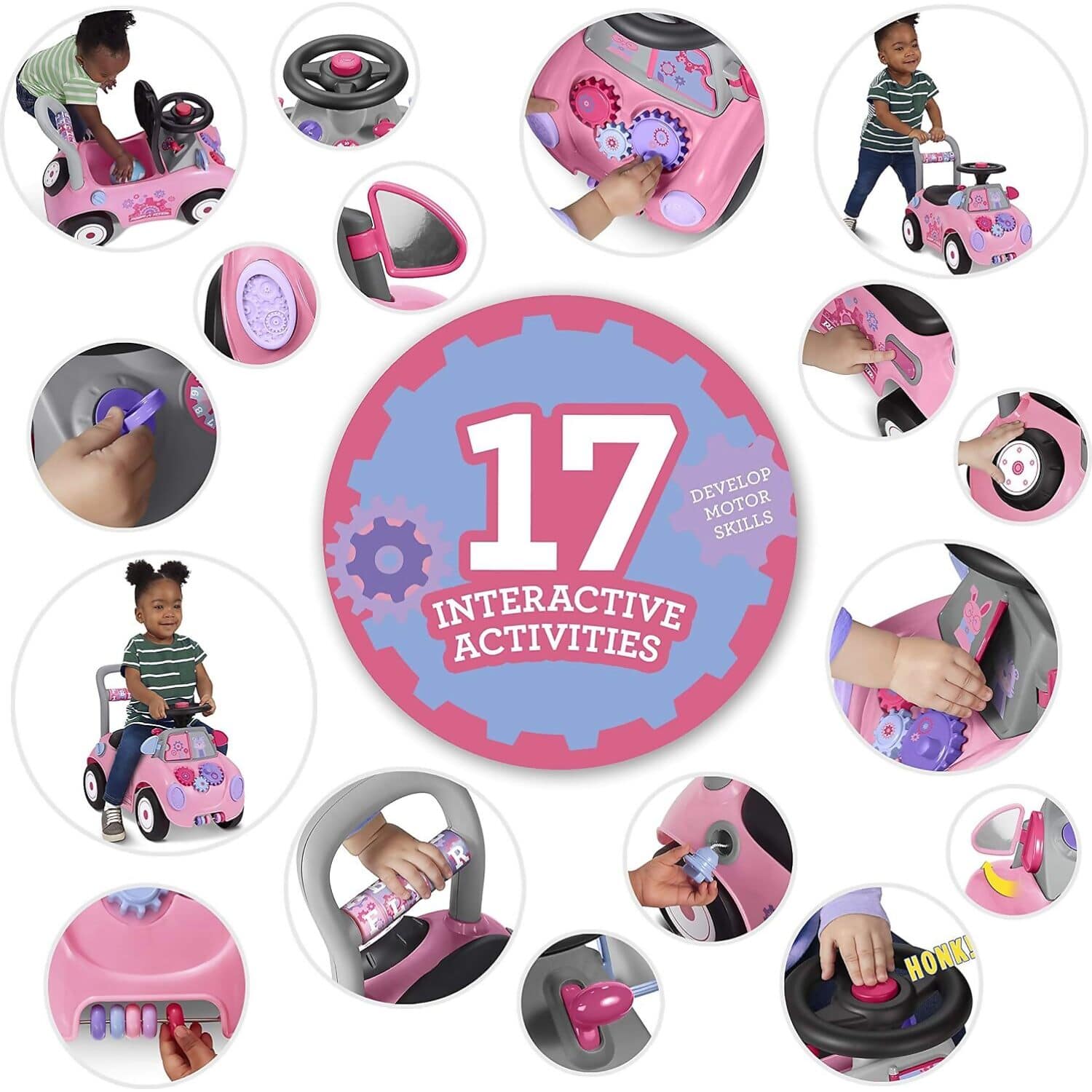 Radio Flyer - Creativity Car Pink Ride-On Push Car - Image 2