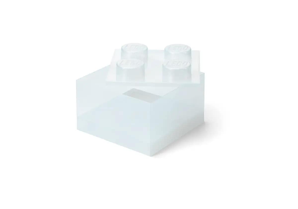 LEGO Storage Brick 4 Studs Top Lid Translucent Glitter Clear - Room Copenhagen - Image 2