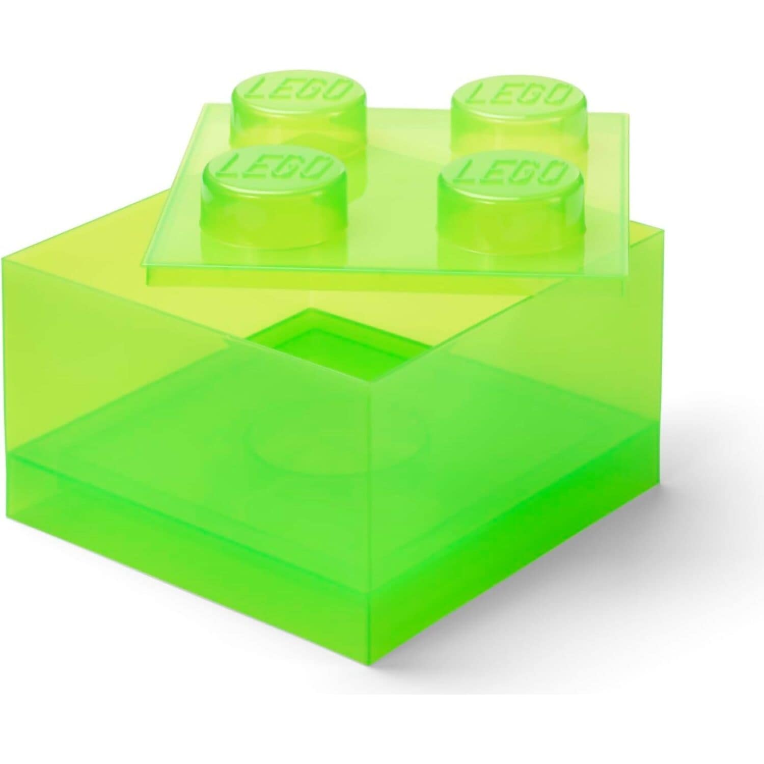 LEGO Storage Brick 4 Studs Top Lid Translucent Green - Room Copenhagen - Image 2