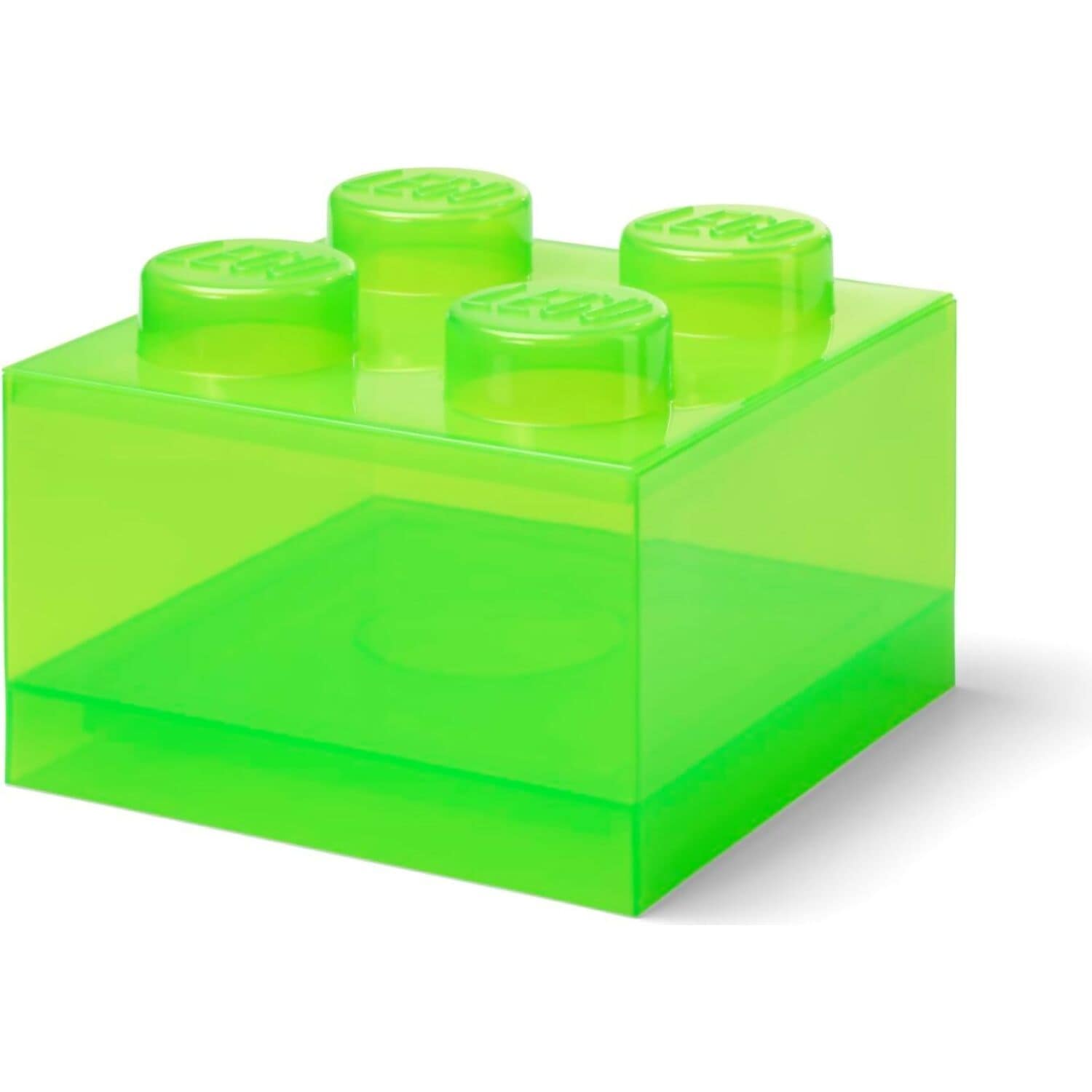 LEGO Storage Brick 4 Studs Top Lid Translucent Green - Room Copenhagen - Image 3