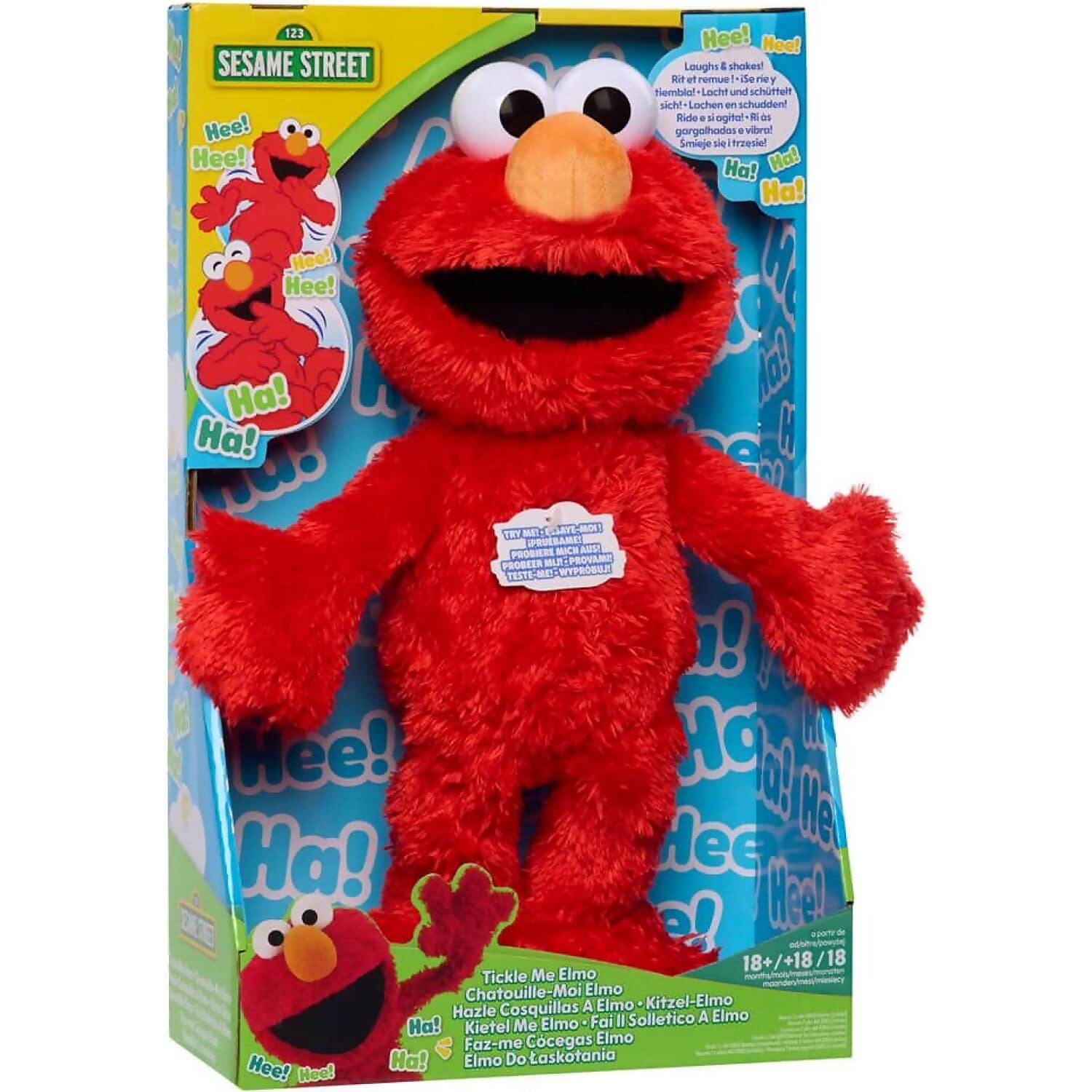 Sesame Street - Animated Tickle Me Elmo Plush - Jasnor