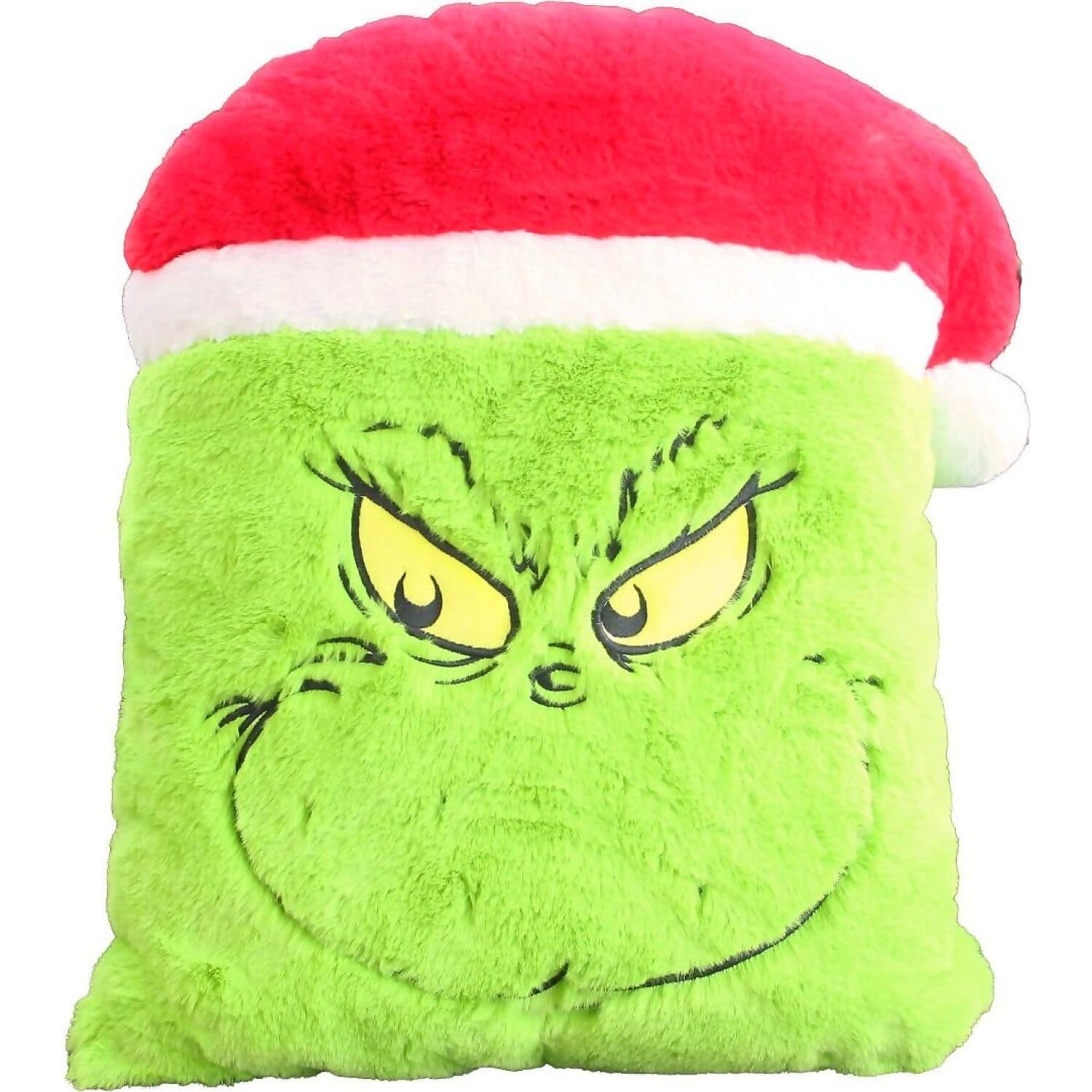 Cotton Candy - Xmas Dr. Seuss The Grinch Smile Cushion with Hat - Plush Christmas