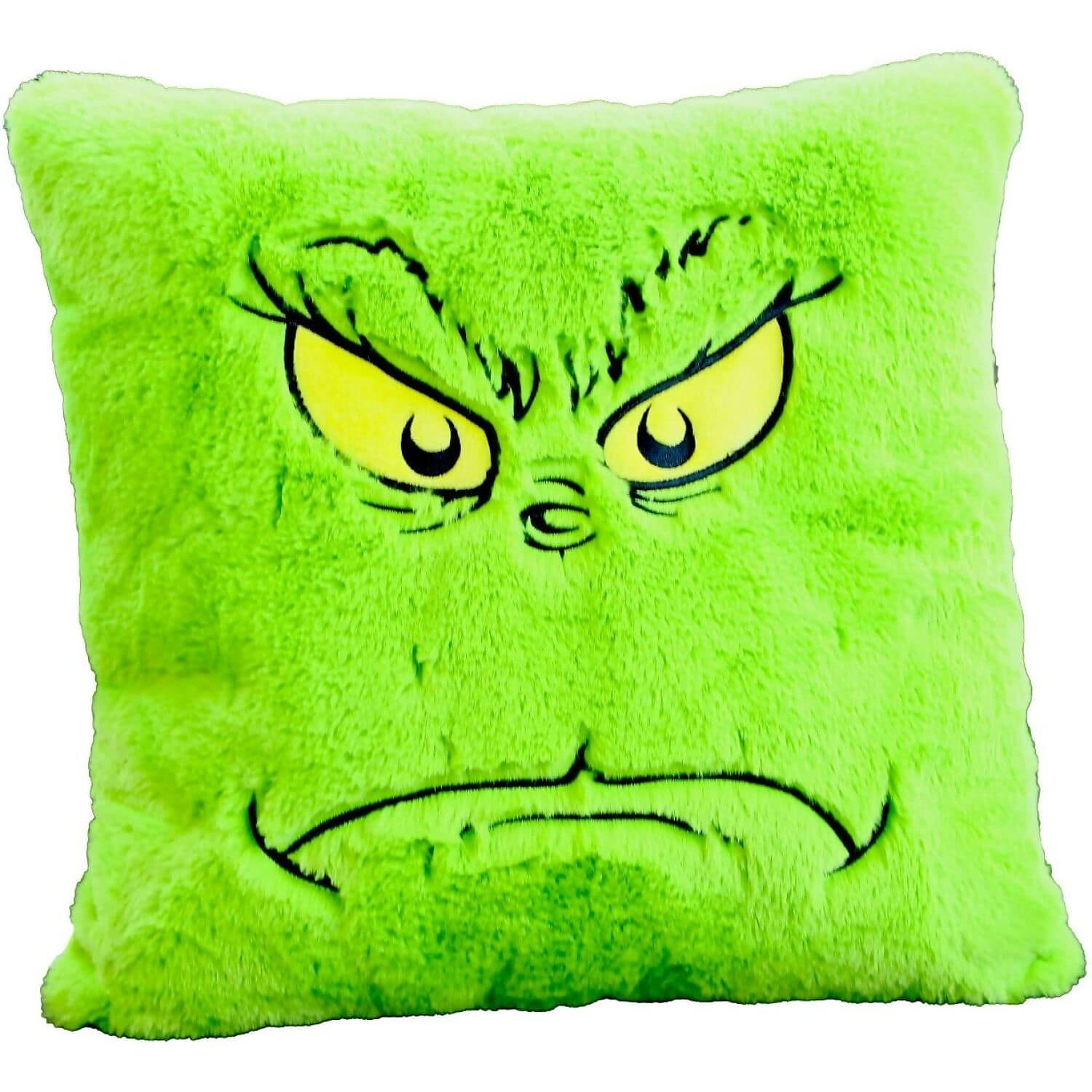 Cotton Candy - Xmas Dr. Seuss Grinch Frown Cushion - Plush Christmas