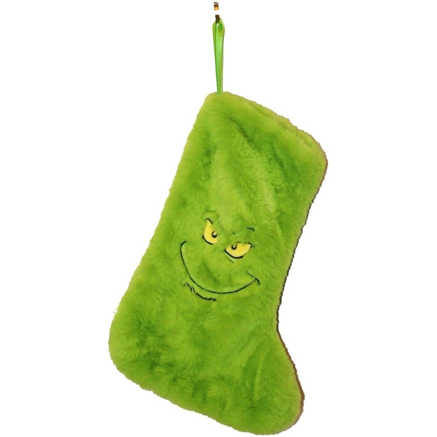 Cotton Candy - Xmas Stocking Dr. Seuss The Grinch Smile - Plush Christmas