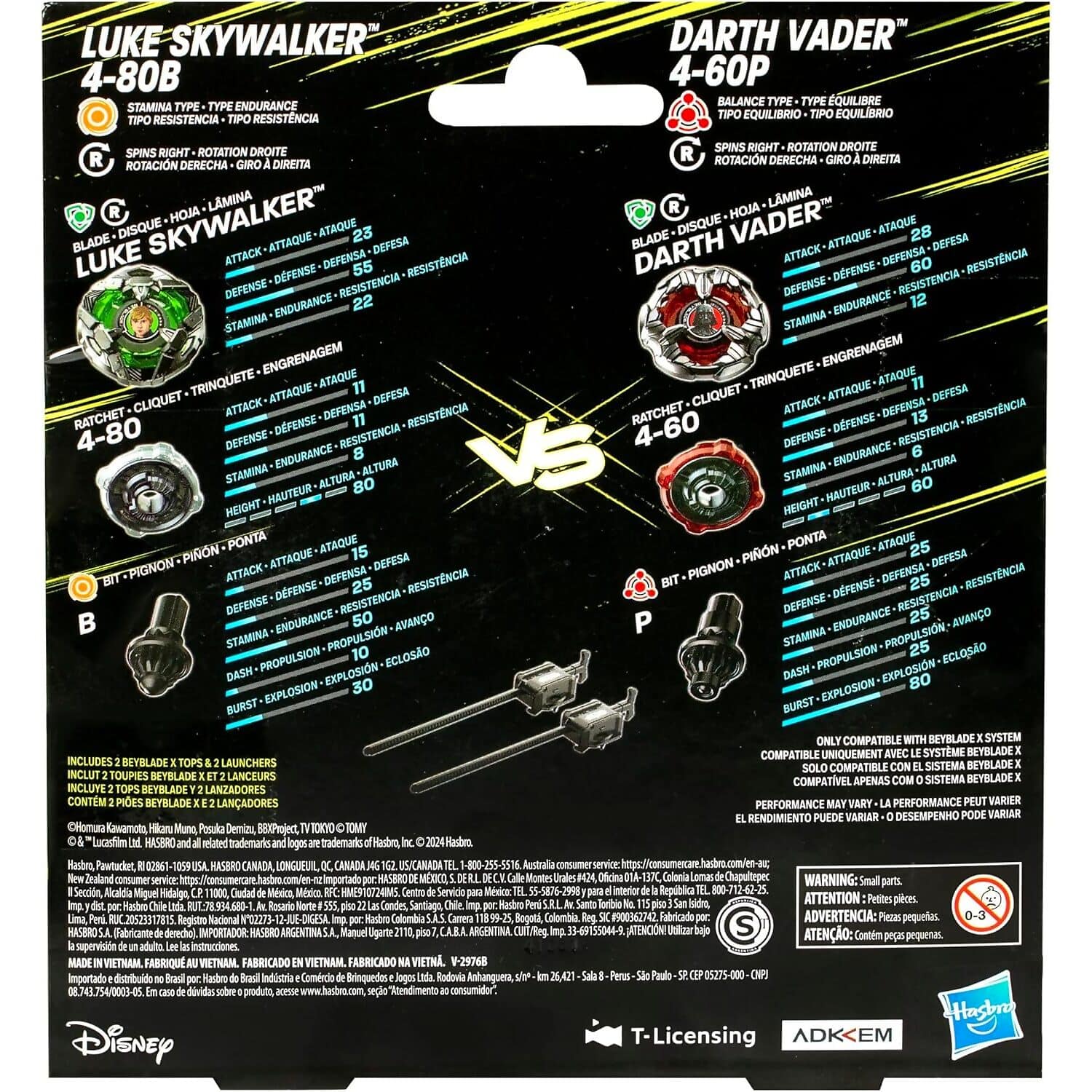 Beyblade X - Star Wars - Luke Skywalker 4-80B vs Darth Vader 4-60P Multipack Set - Image 3