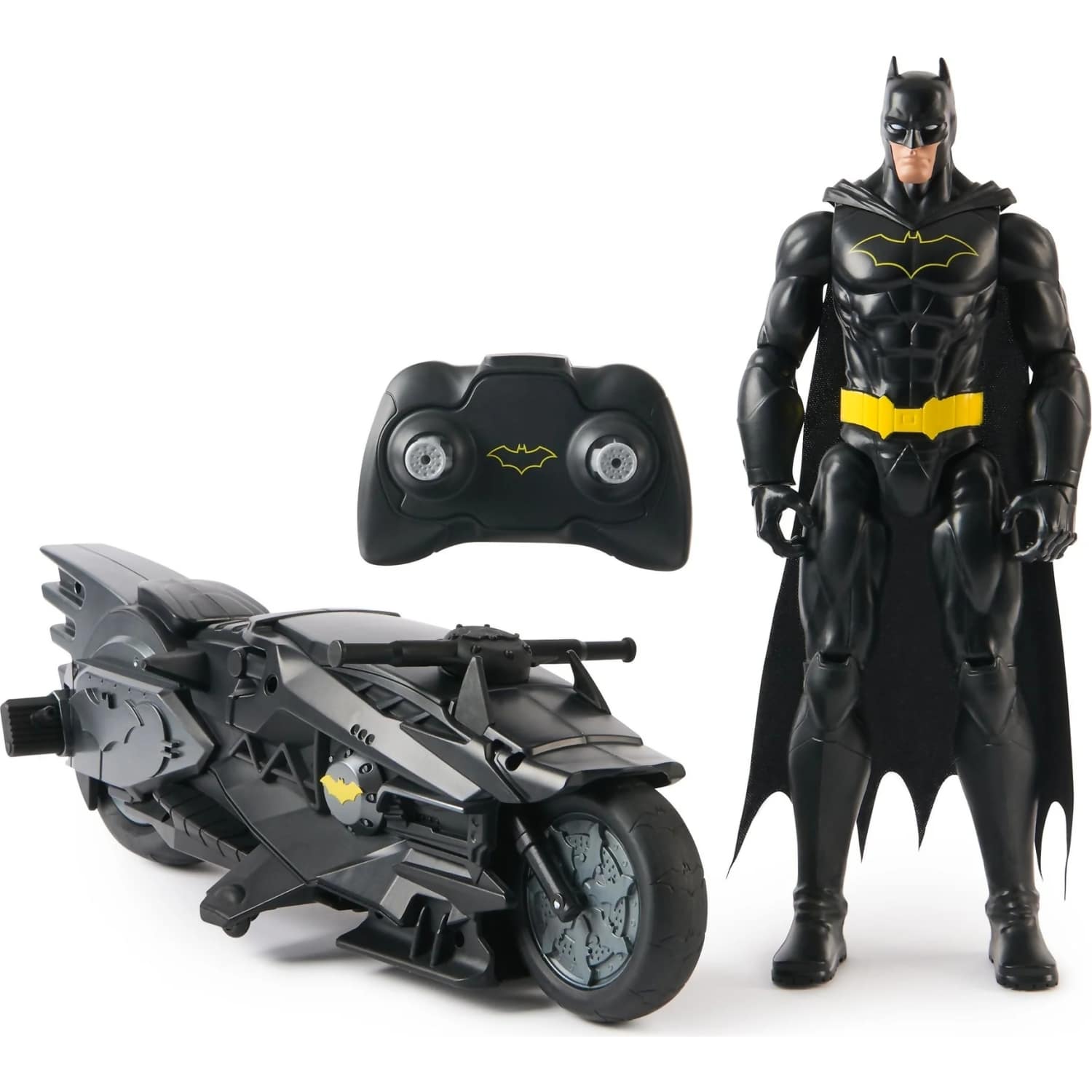 DC Batman - RC Stealth Batcycle with 12-Inch Batman Action Figure- Spin Master - Image 2