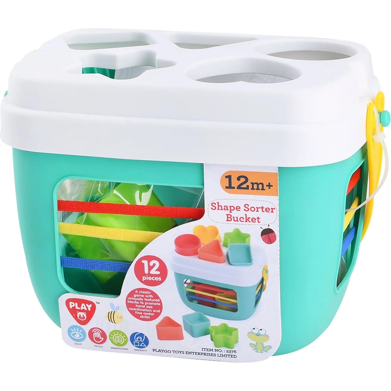 Playgo Toys Ent. Ltd. - Shape Sorter Bucket 12 Pcs
