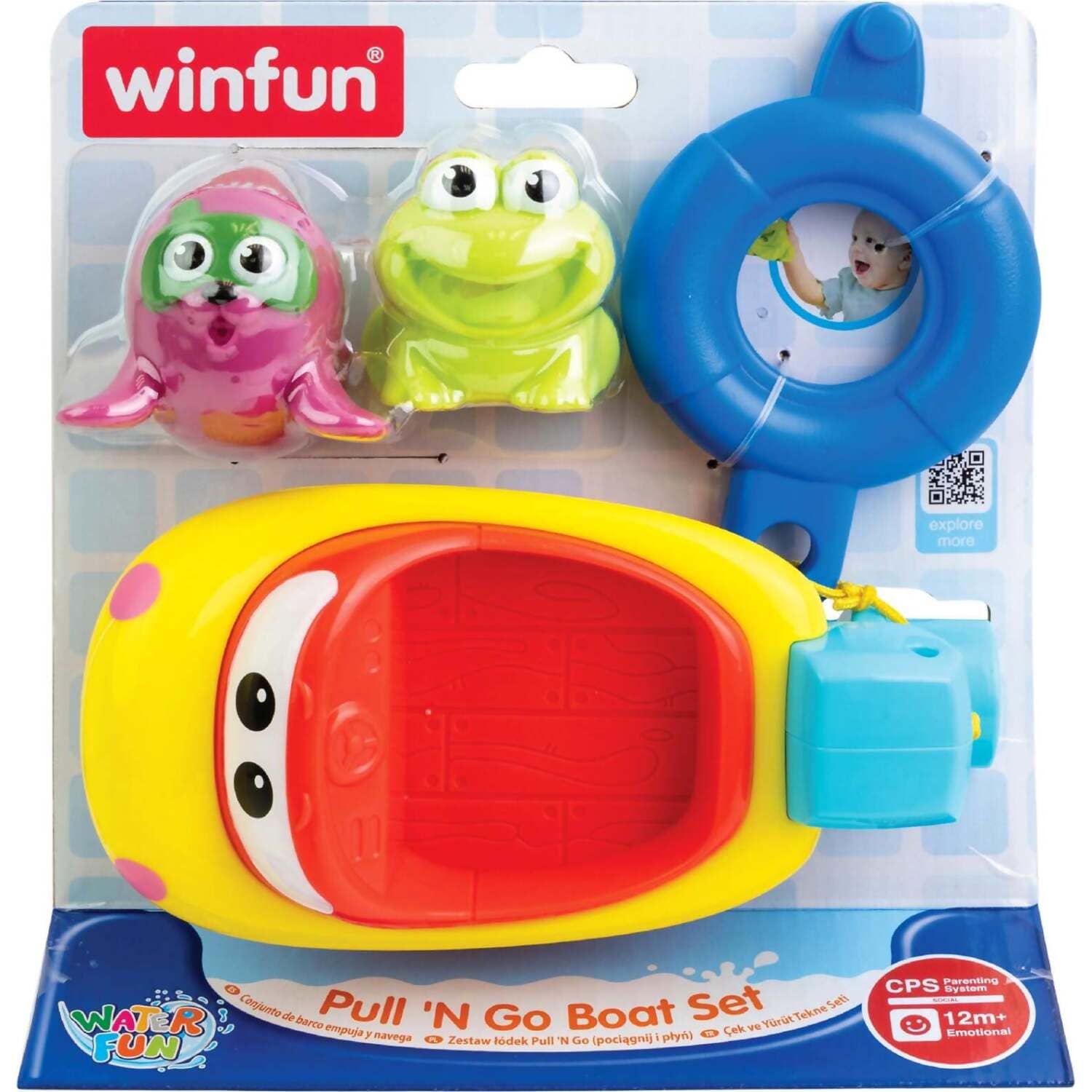 Winfun - Pull N Go Boat Set Bath Toy