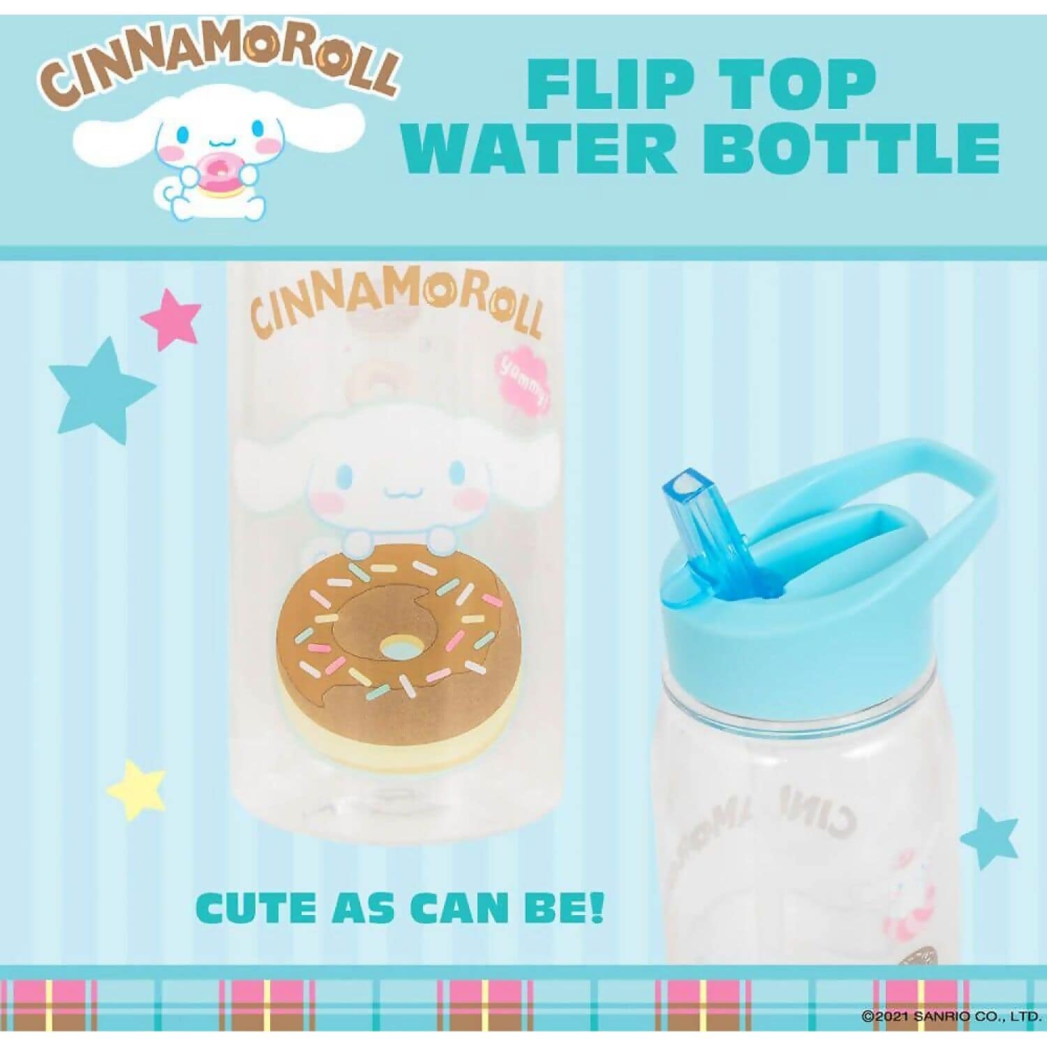 Hello Kitty and Friends - Cinnamoroll Flip Top Bottle 700ml - Jasnor - Image 4
