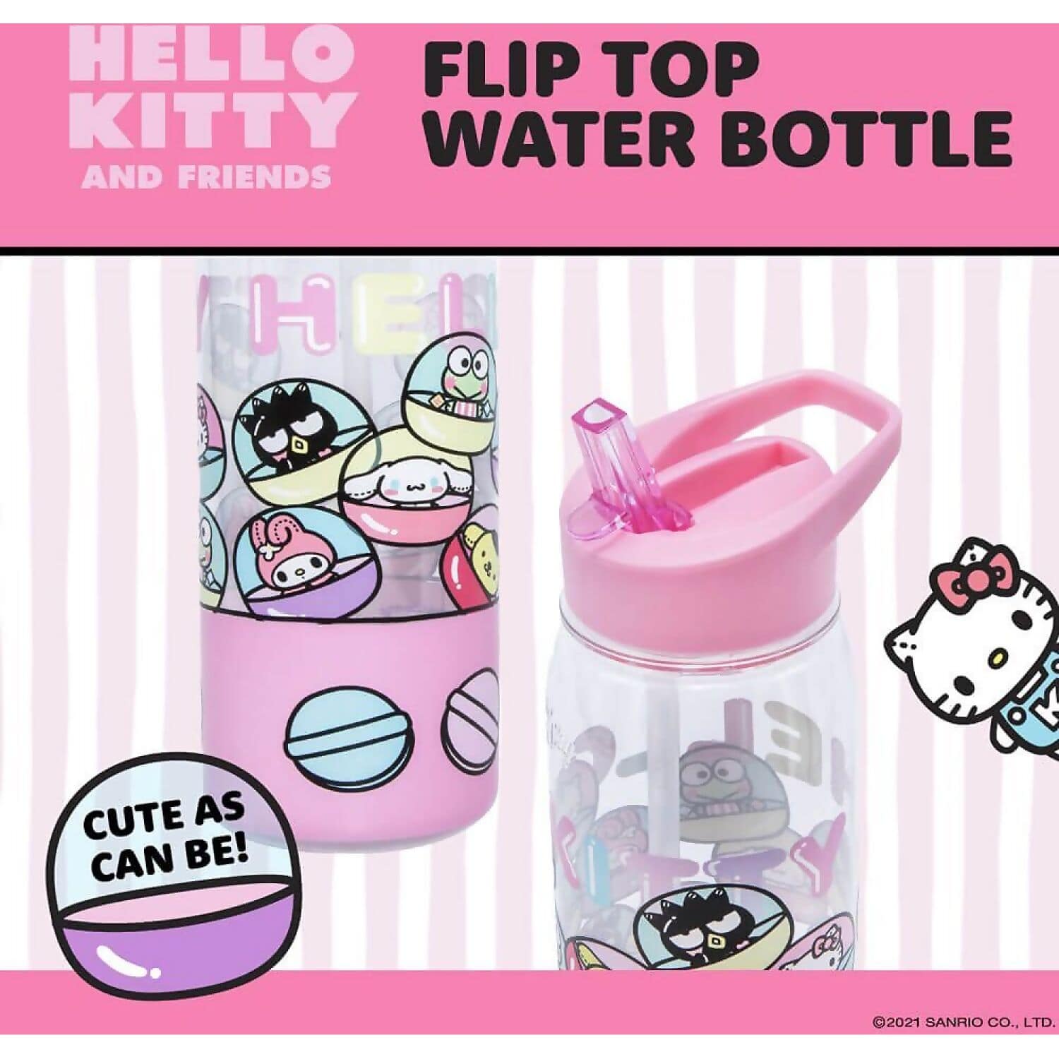 Hello Kitty and Friends - Hello Kitty Flip Top Bottle 650ml - Jasnor - Image 5