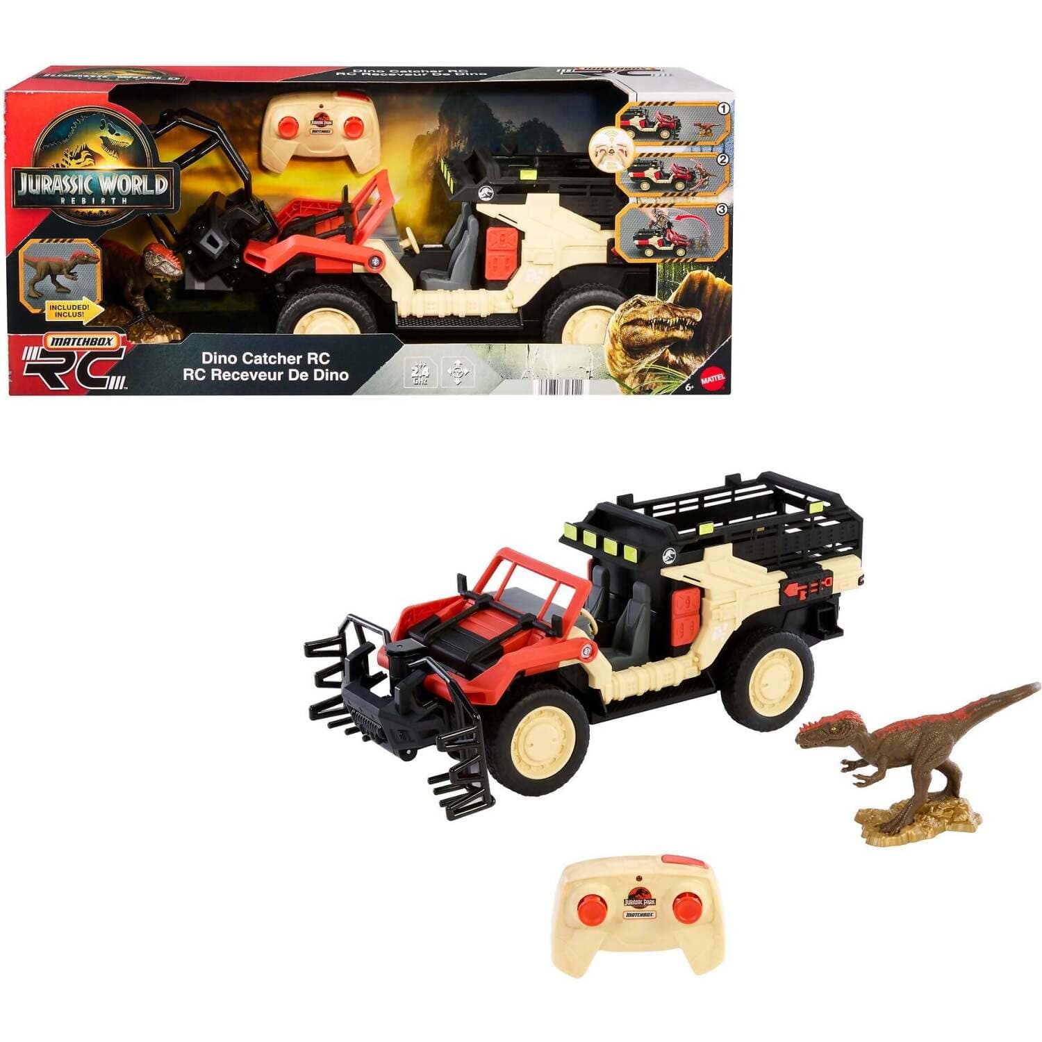Matchbox - Remote Control Jurassic World Dino Catcher RC - Mattel
