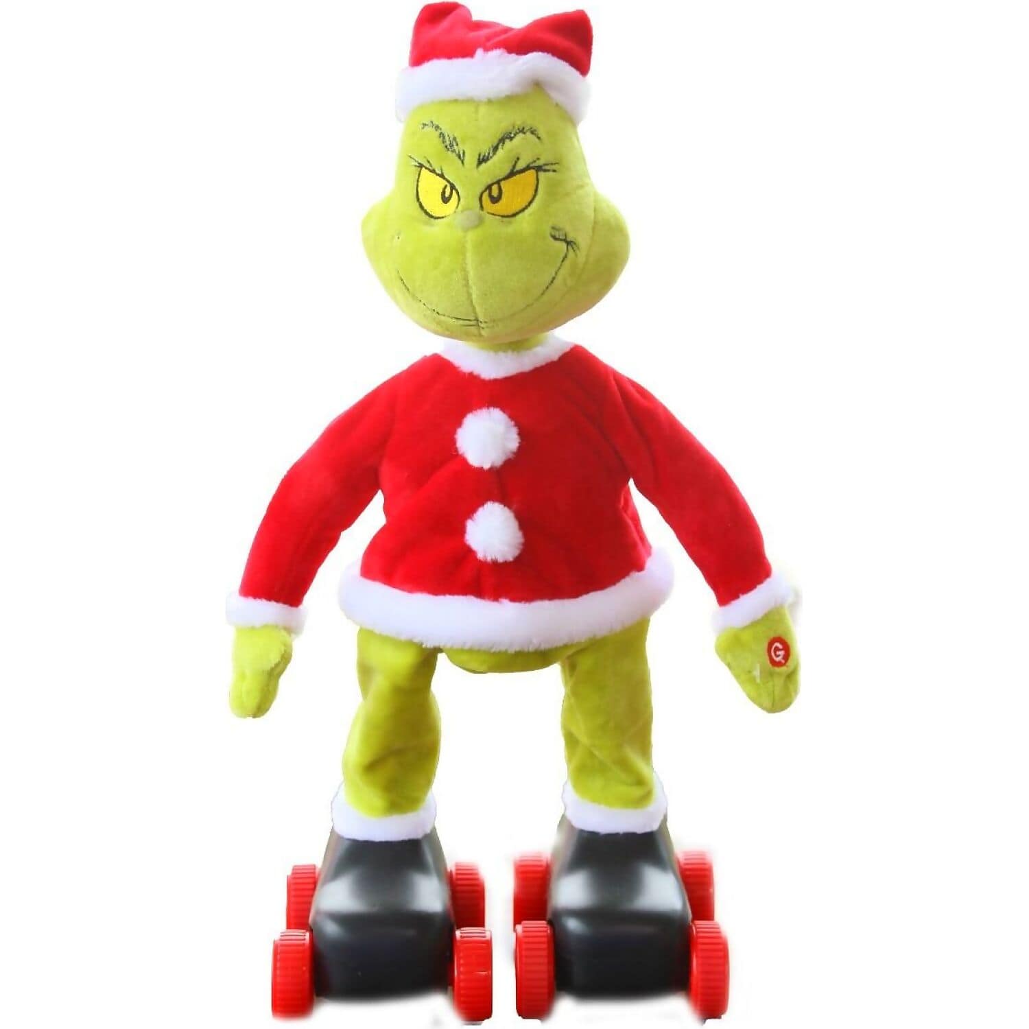 Cotton Candy - Xmas Dr. Seuss The Grinch Skating & Splits 38cm Animated Plush - Christmas
