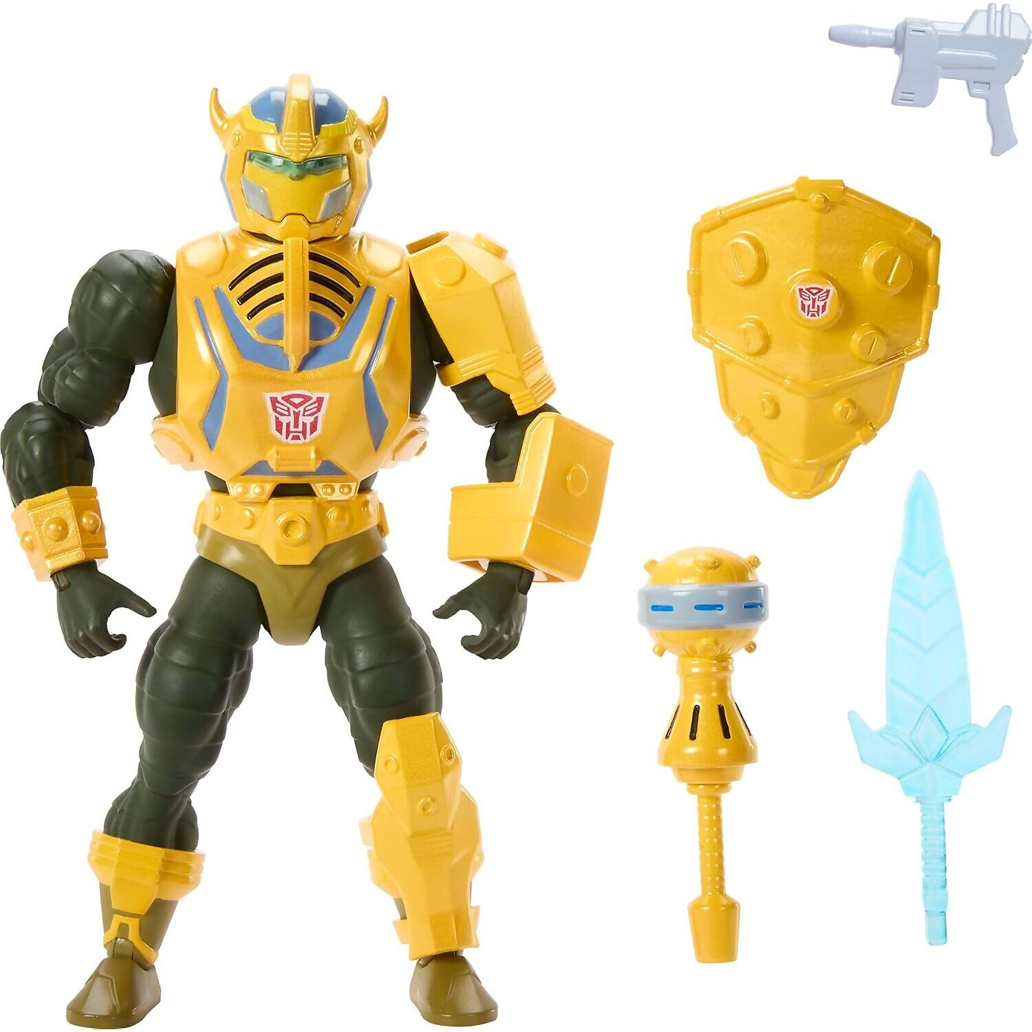 Masters of the Universe - Origins & Transformers Bumblebee Armor Man At Arms Action Figure 5.5-Inch - Mattel