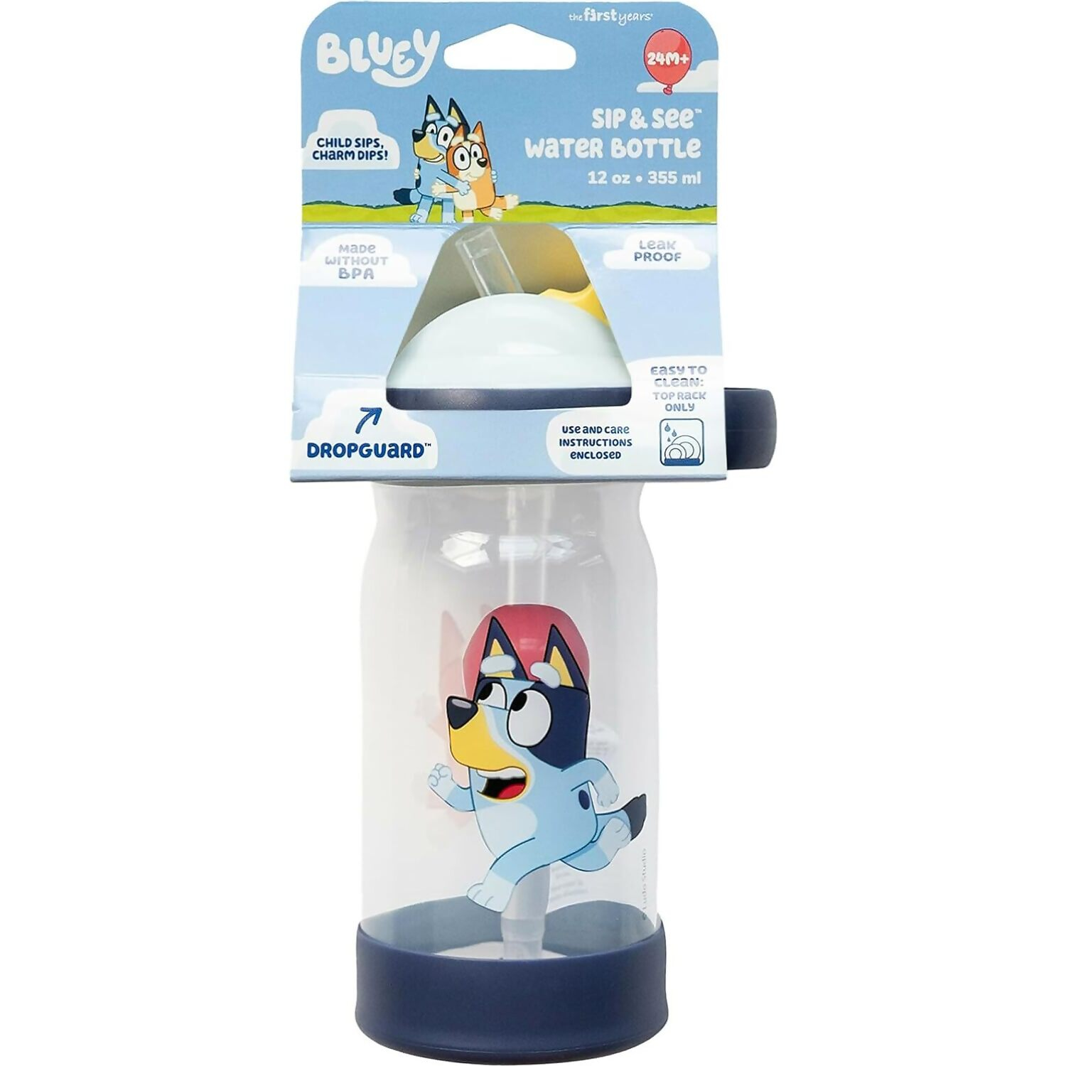 Bluey - Sip & See Water Bottle 355ml Bluey