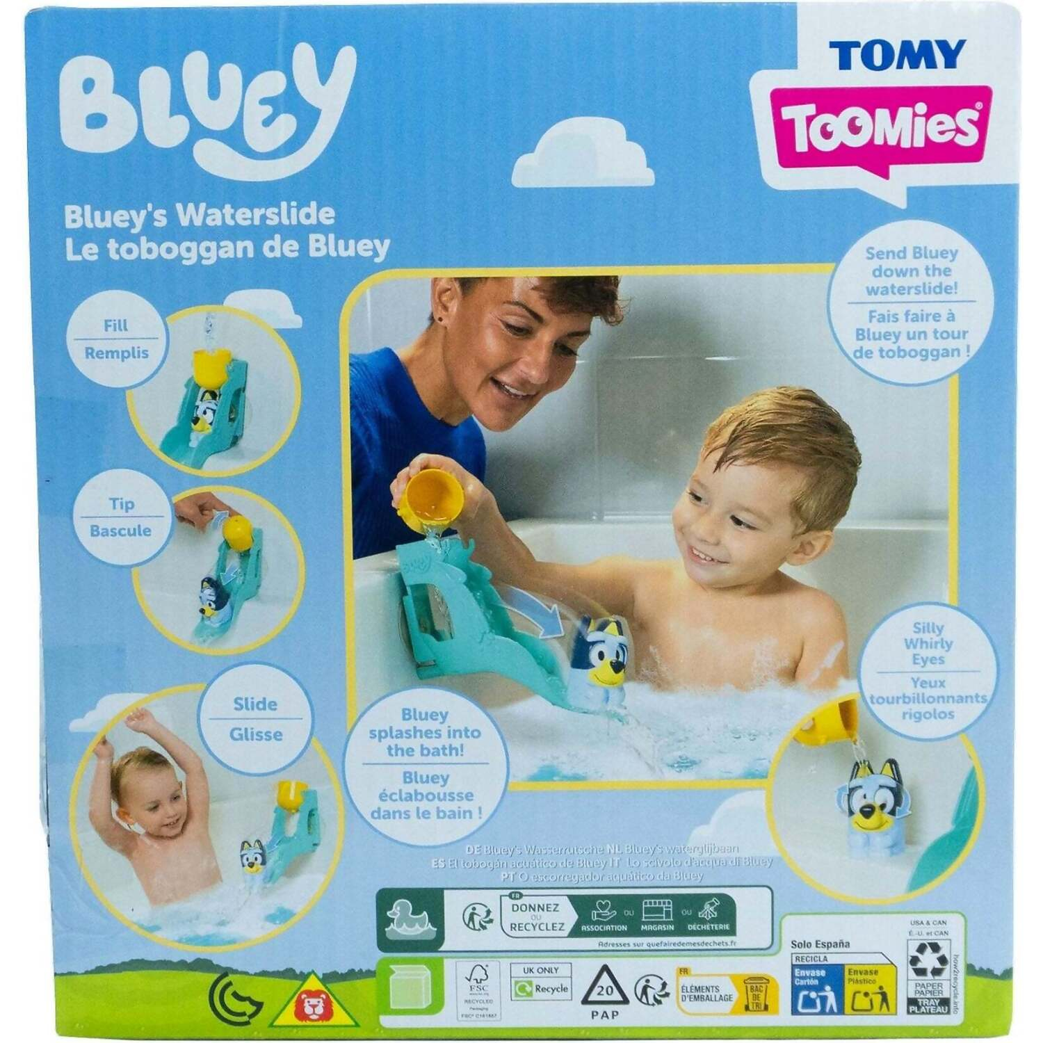 Tomy Toomies - Bluey Waterslide Bath Set
