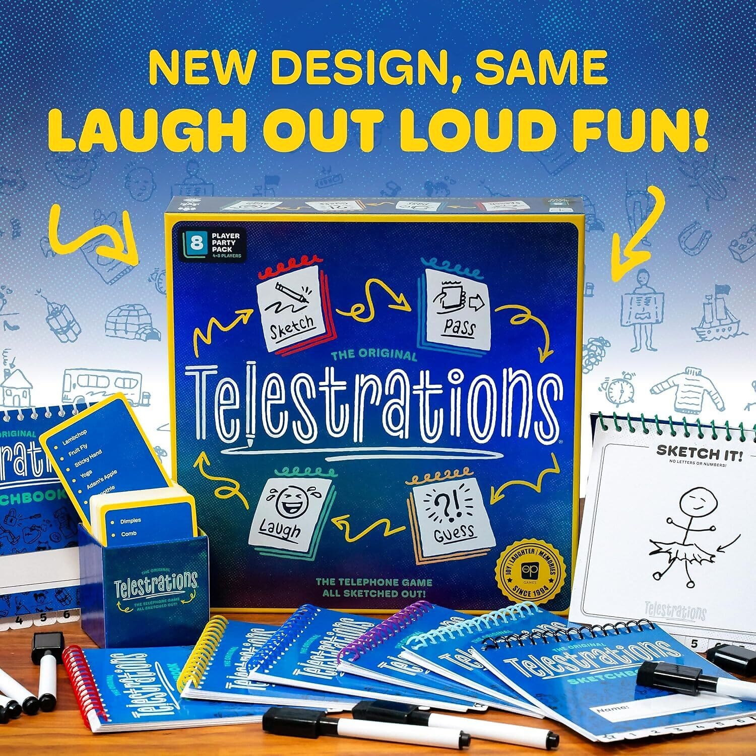The OP Games - The Original Telestrations 2nd Edition 8 Player Board Game - Image 2