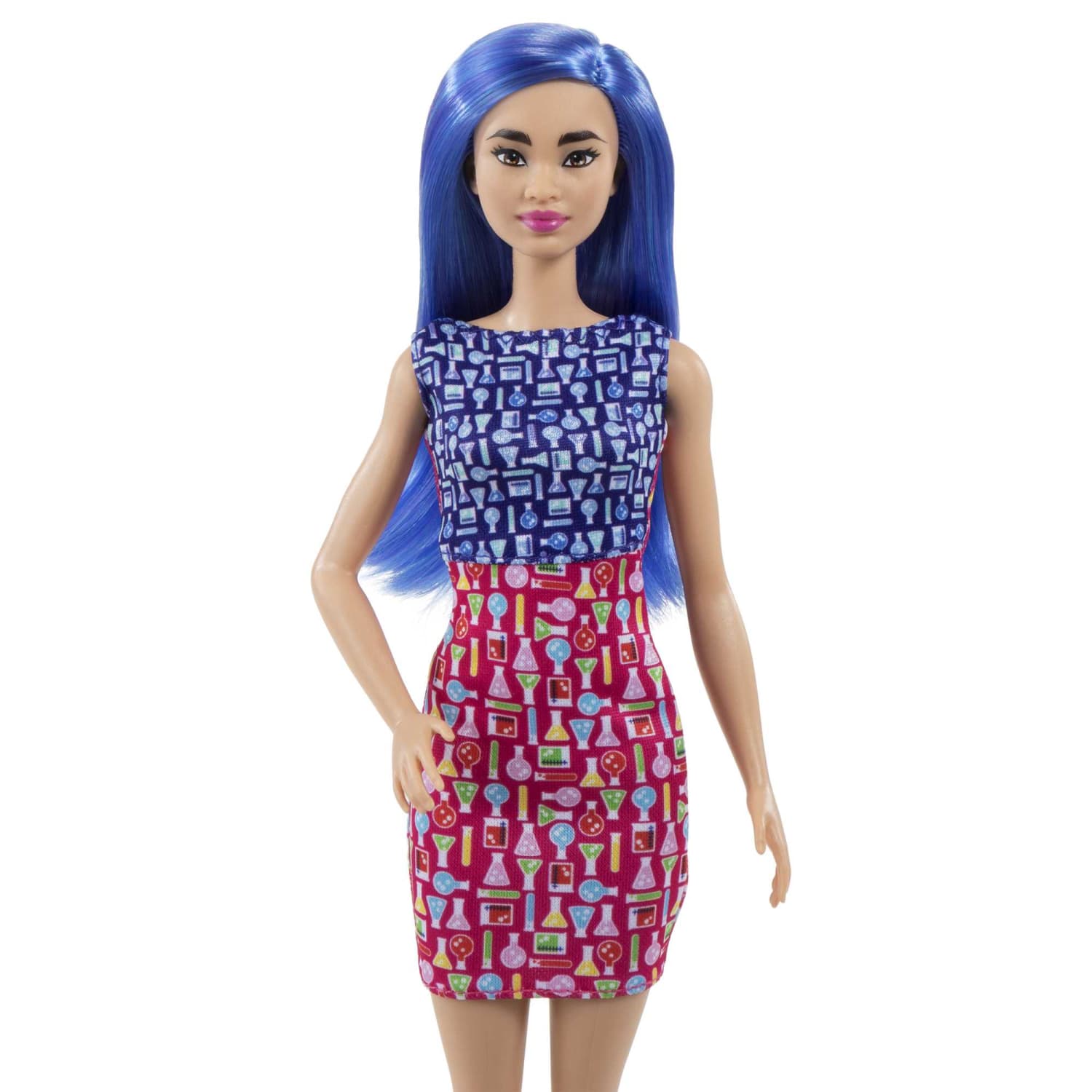 Barbie Scientist Doll (12 Inches) Blue Hair Color Block Dress Lab Coat & Flats Microscope Accessory - Image 6