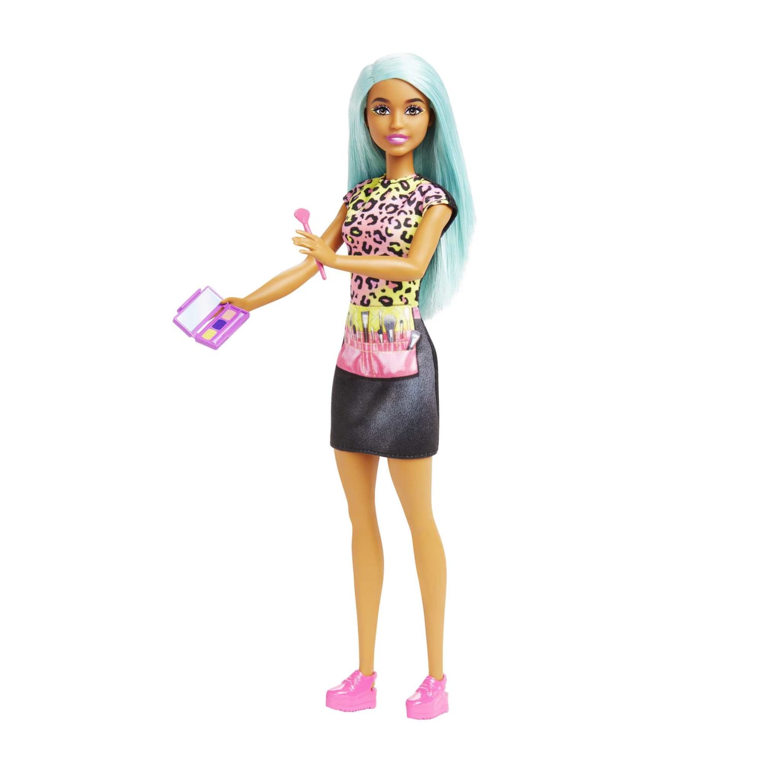Barbie Makeup Artist Doll With Teal Hair And Career-themed Accessories Like Palette And Brush - Image 5