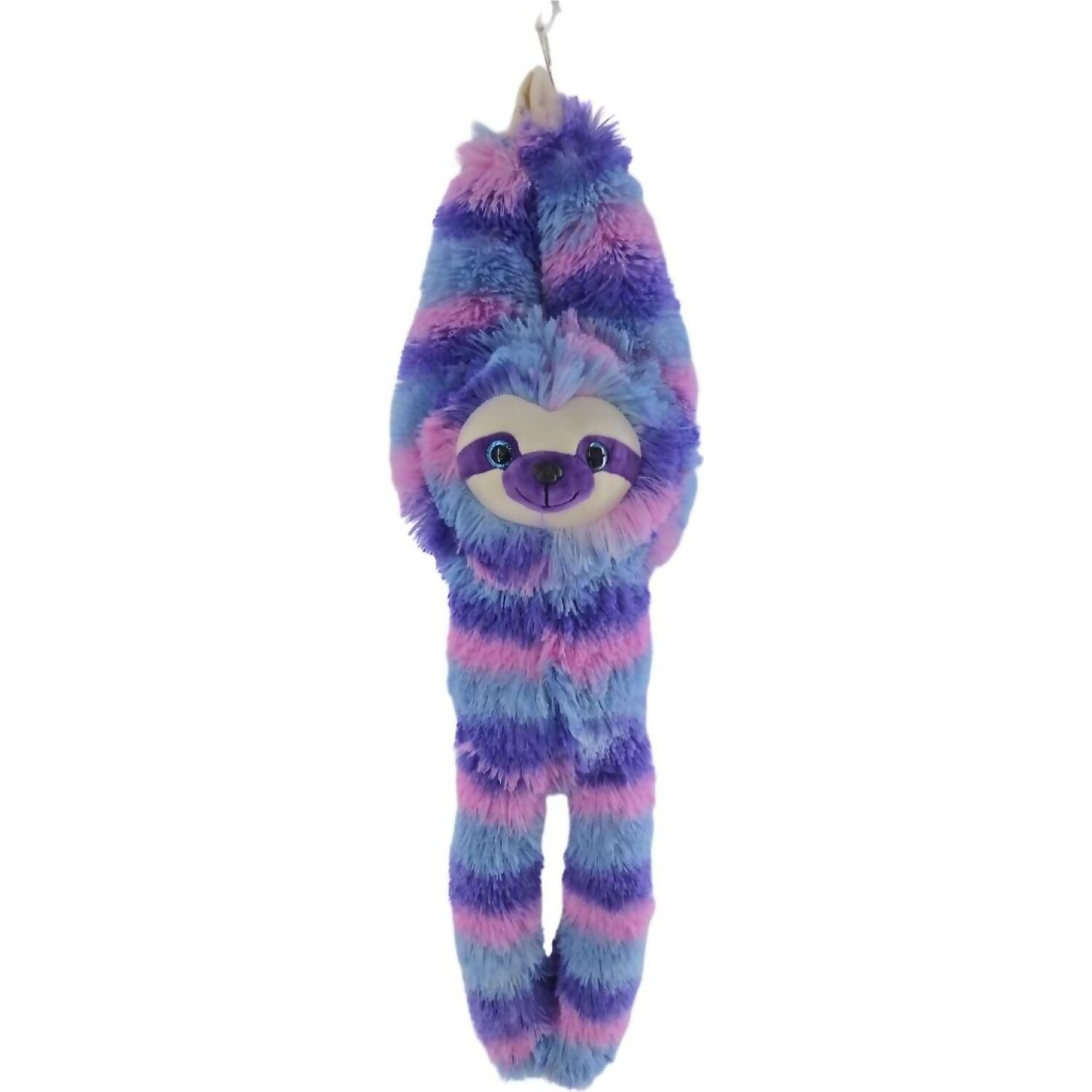 Cotton Candy - Plush Hanging Sloth Violet Purple Stripe