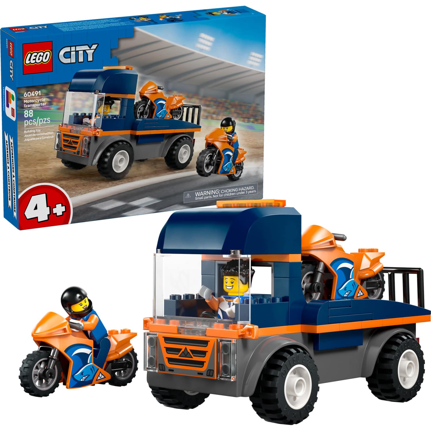 LEGO 60491 Motorcycle Transporter - City 4+