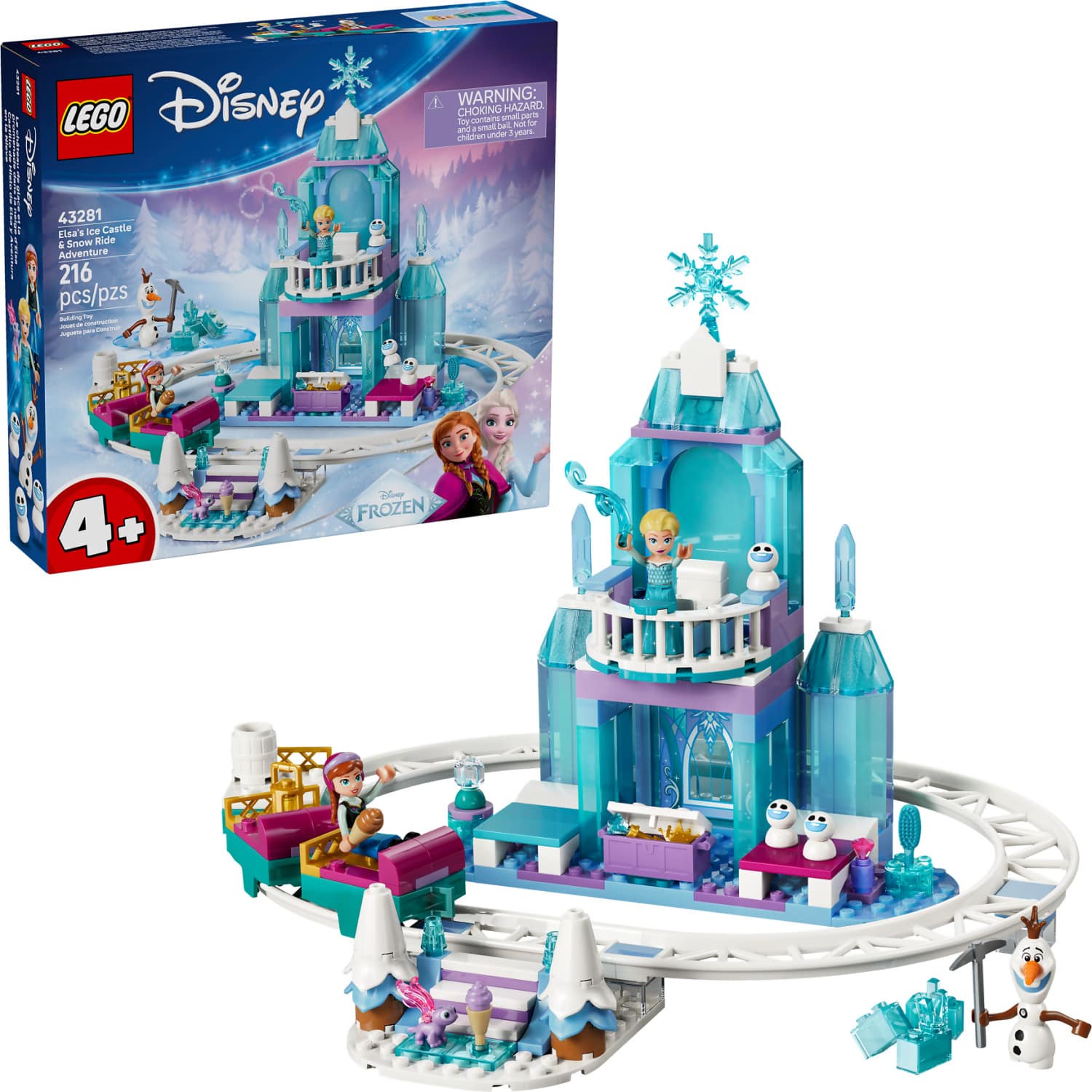 LEGO 43281 Elsa's Ice Castle & Snow Ride Adventure - Disney 4+