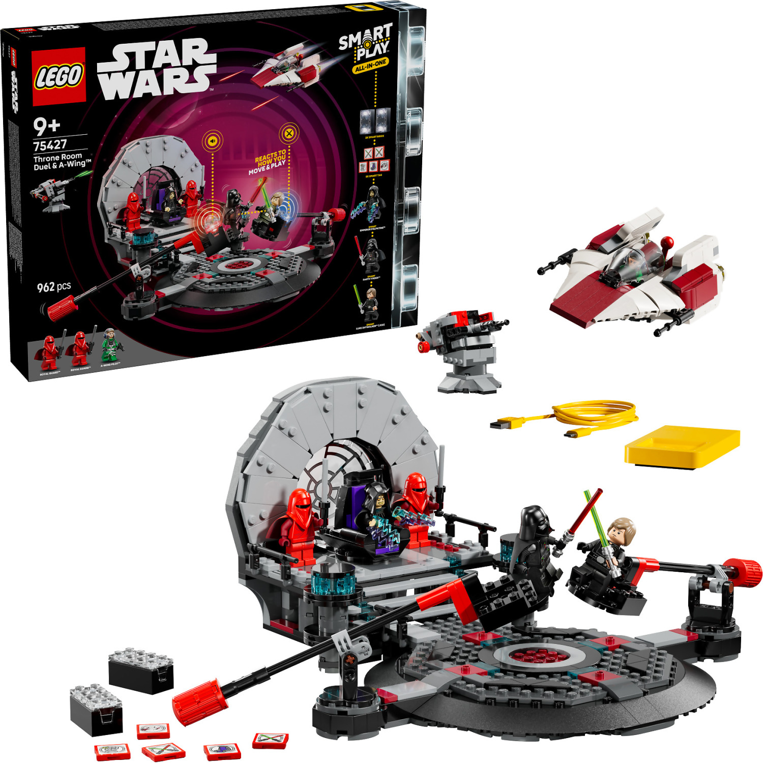 LEGO 75427 SMART Play™: Throne Room Duel & A-Wing™ - Star Wars