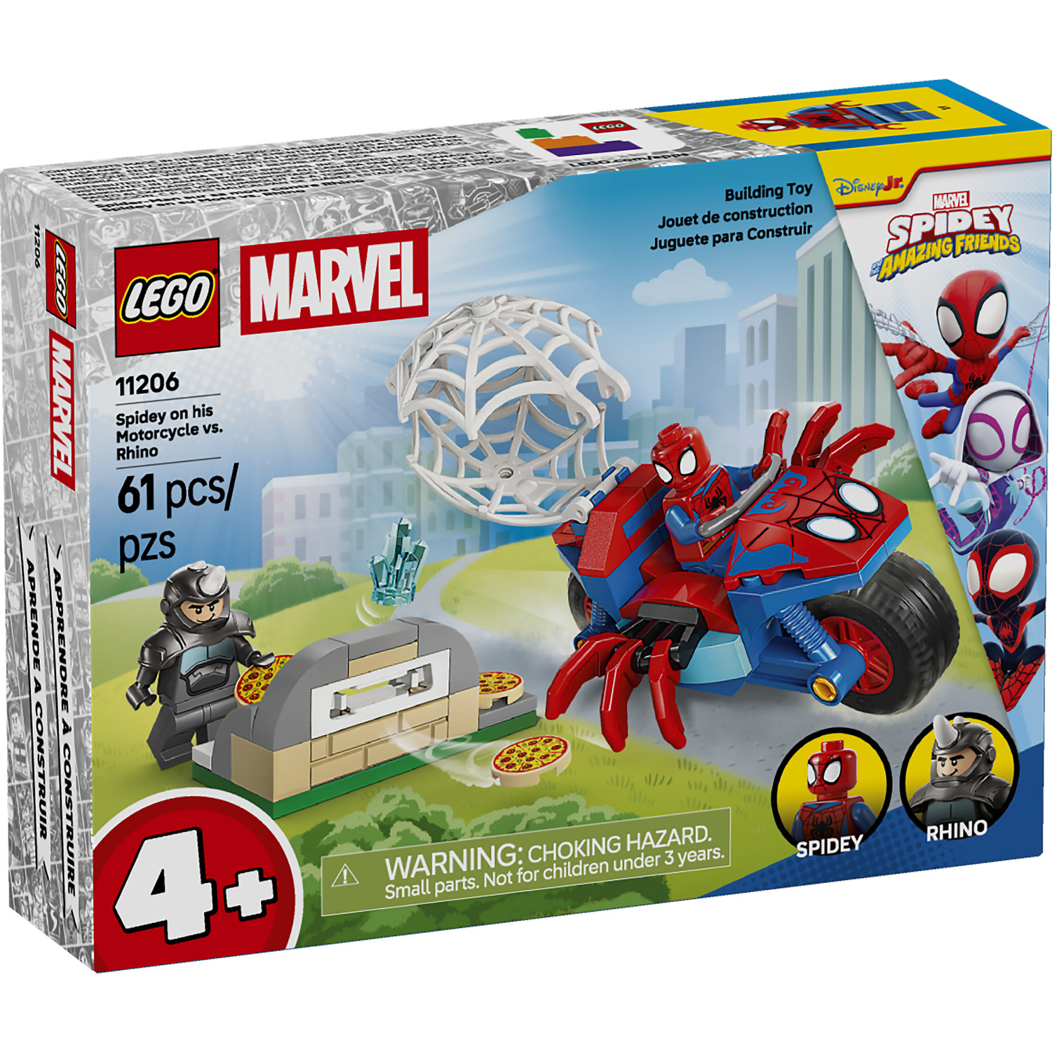 LEGO 11206 Spidey on his Motorcycle vs. Rhino - Marvel Super Heroes 4+