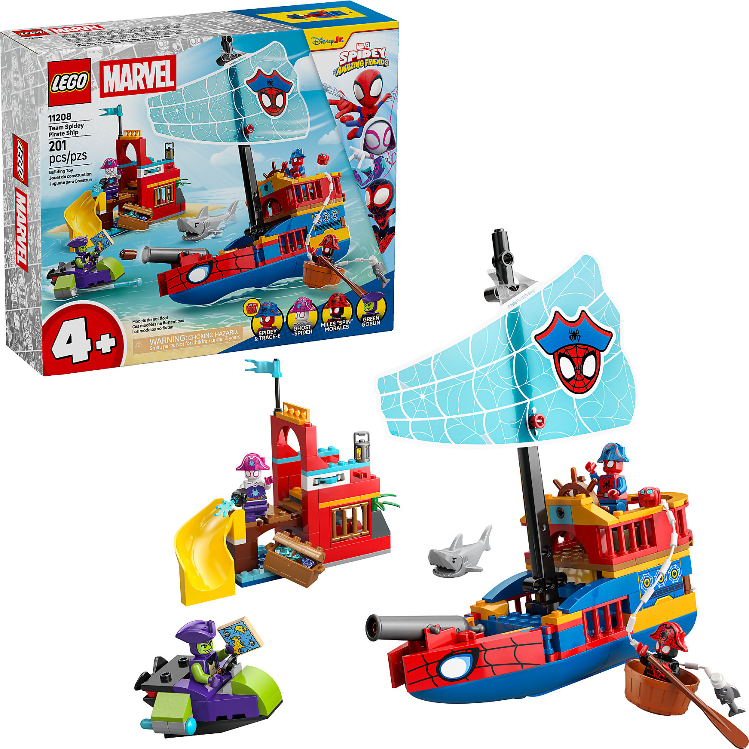 LEGO 11208 Team Spidey Pirate Ship - Marvel Super Heroes 4+