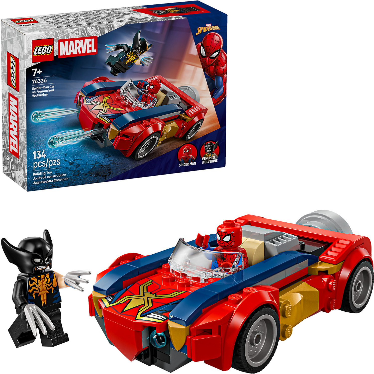 LEGO 76336 Spider-Man Car vs. Venomized Wolverine - Marvel Super Heroes