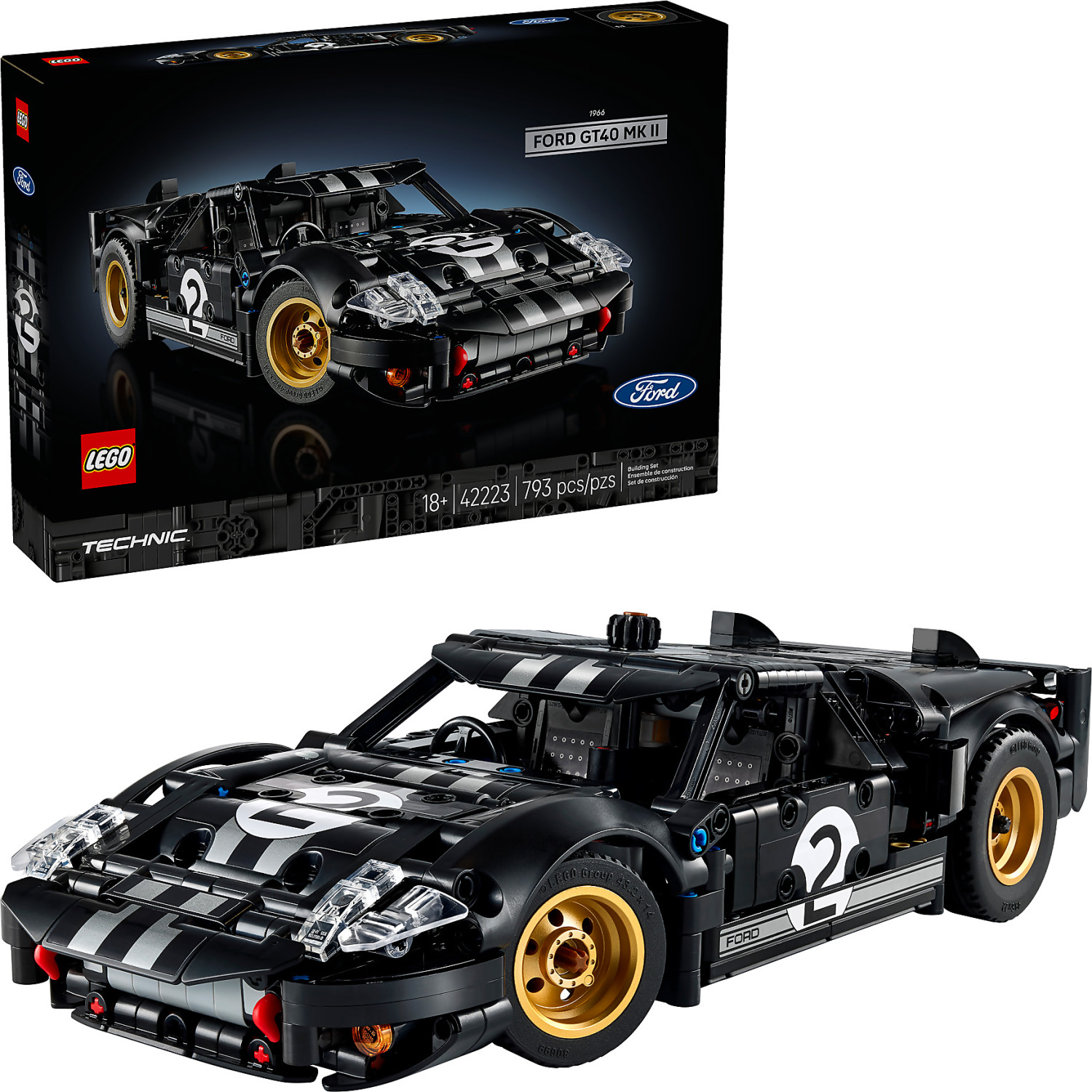 LEGO 42223 1966 Ford GT40 MKII Race Car - Technic